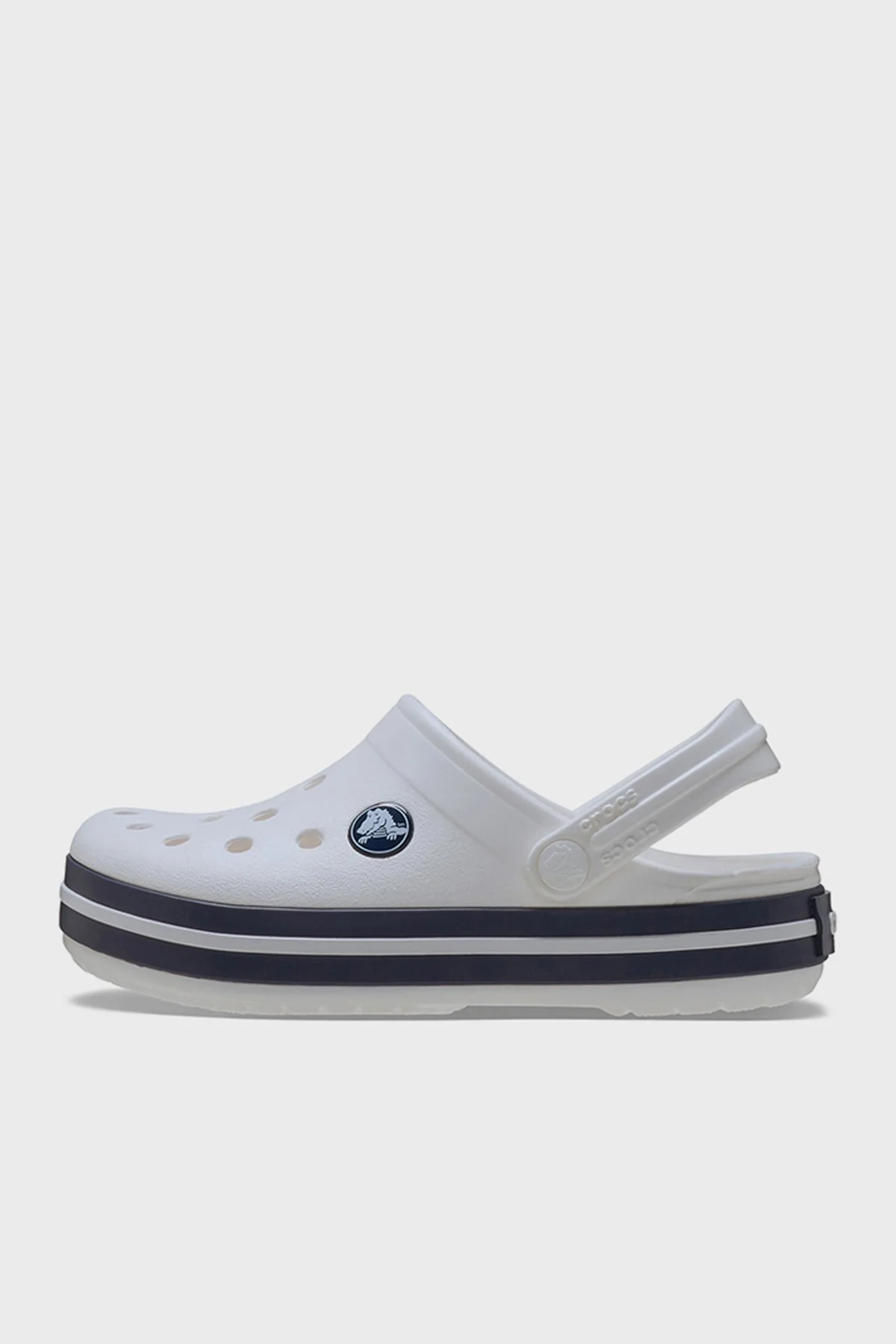 Crocs Crocband Clog K Logolu Çıkarılabilir Kayışlı Unisex Çocuk Terlik 207006-126 BEYAZ-LACİVERT - 2