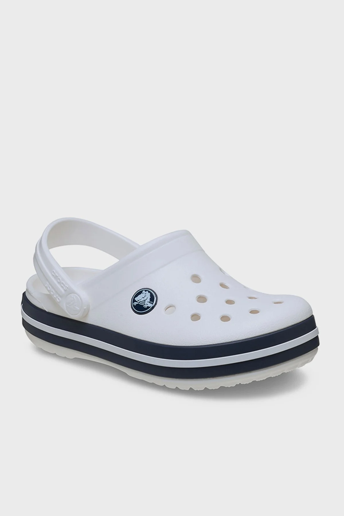 Crocs Crocband Clog K Logolu Çıkarılabilir Kayışlı Unisex Çocuk Terlik 207006-126 BEYAZ-LACİVERT - 3