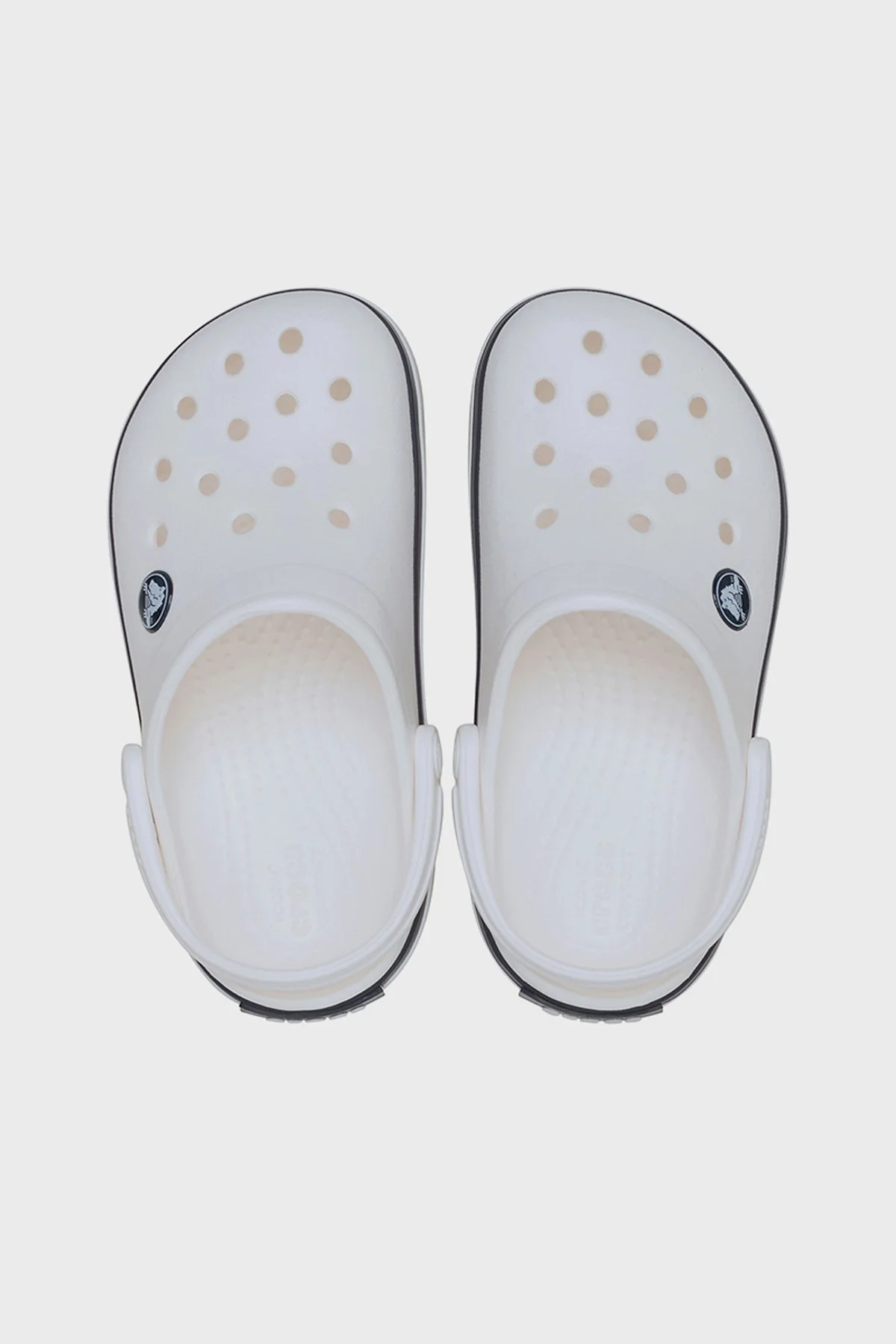 Crocs Crocband Clog K Logolu Çıkarılabilir Kayışlı Unisex Çocuk Terlik 207006-126 BEYAZ-LACİVERT - 4