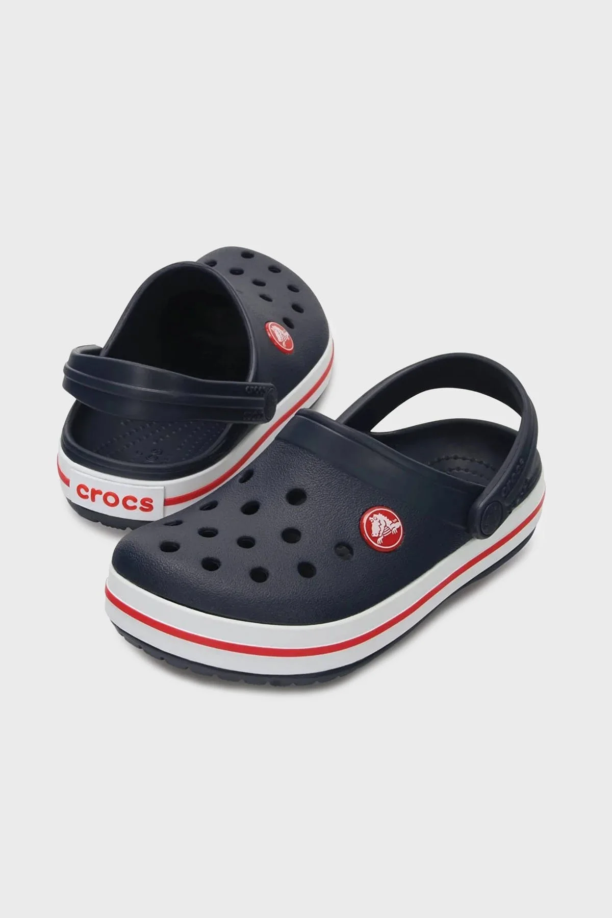 Crocs Crocband Clog T Hafif Çıkarılabilir Kayışlı Sandalet Unisex Çocuk Terlik 207005-485 LACİVERT-KIRMIZI - 2
