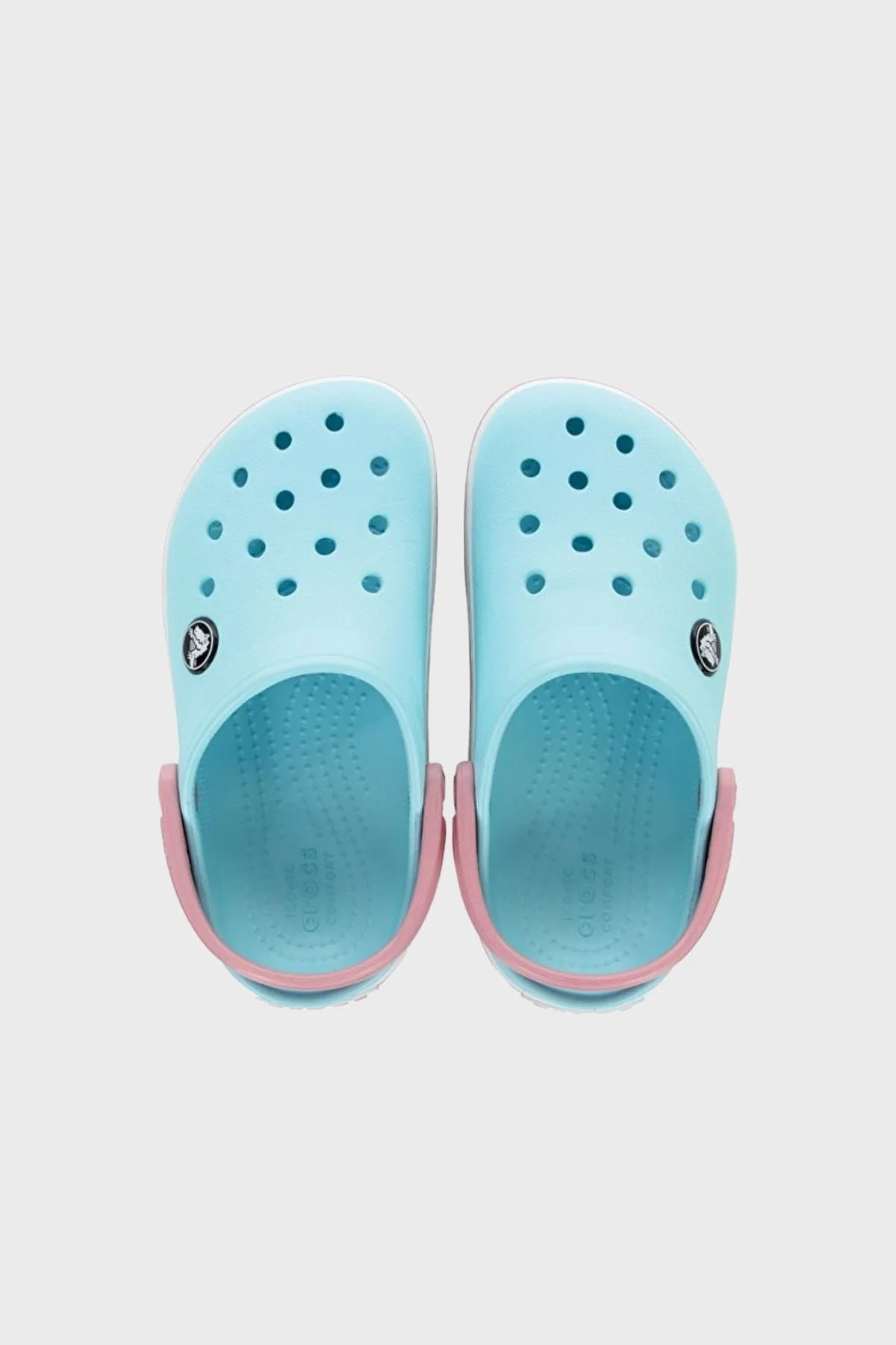 Crocs Crocband Clog T Logolu Çıkarılabilir Kayışlı Sandalet Kız Çocuk Terlik 207005-4S3 AQUA - 4