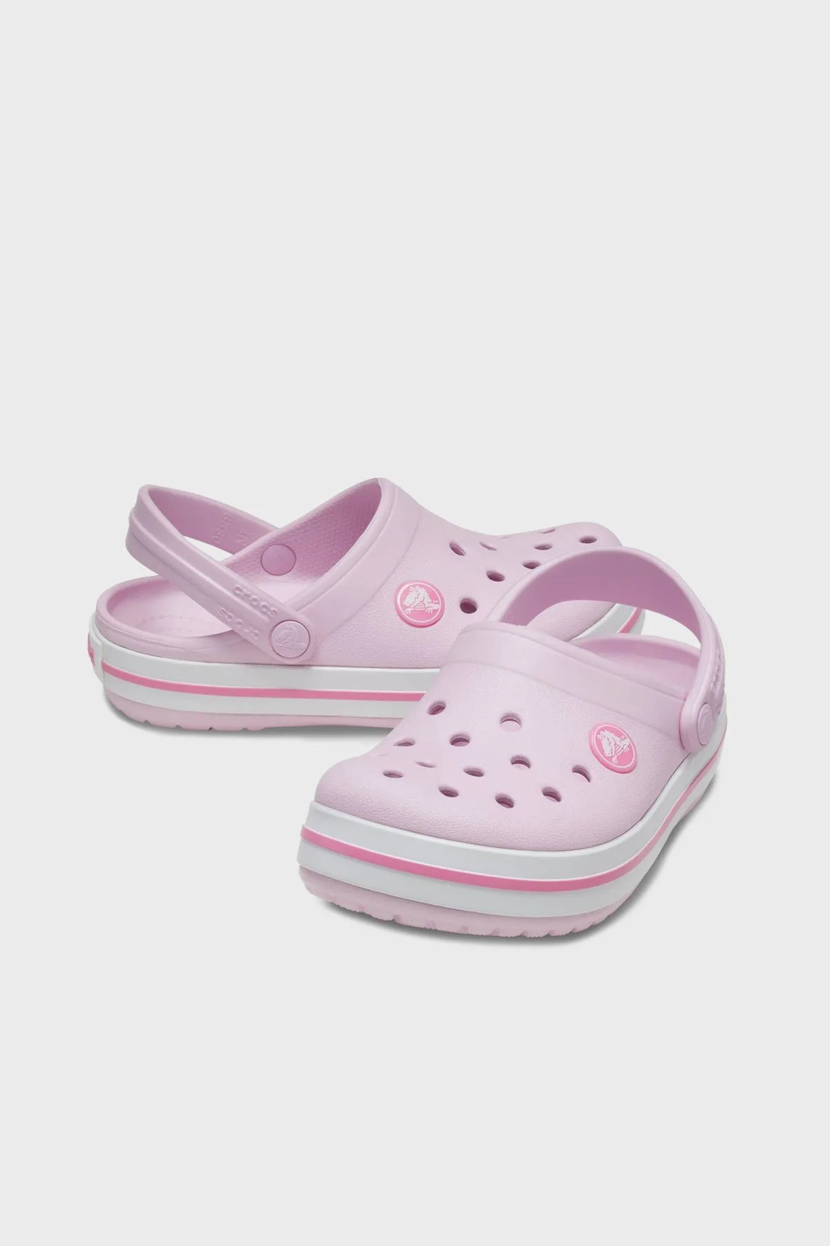 Crocs Crocband Clog T Logolu Çıkarılabilir Kayışlı Sandalet Kız Çocuk Terlik 207005-6GD AÇIK PEMBE - 3