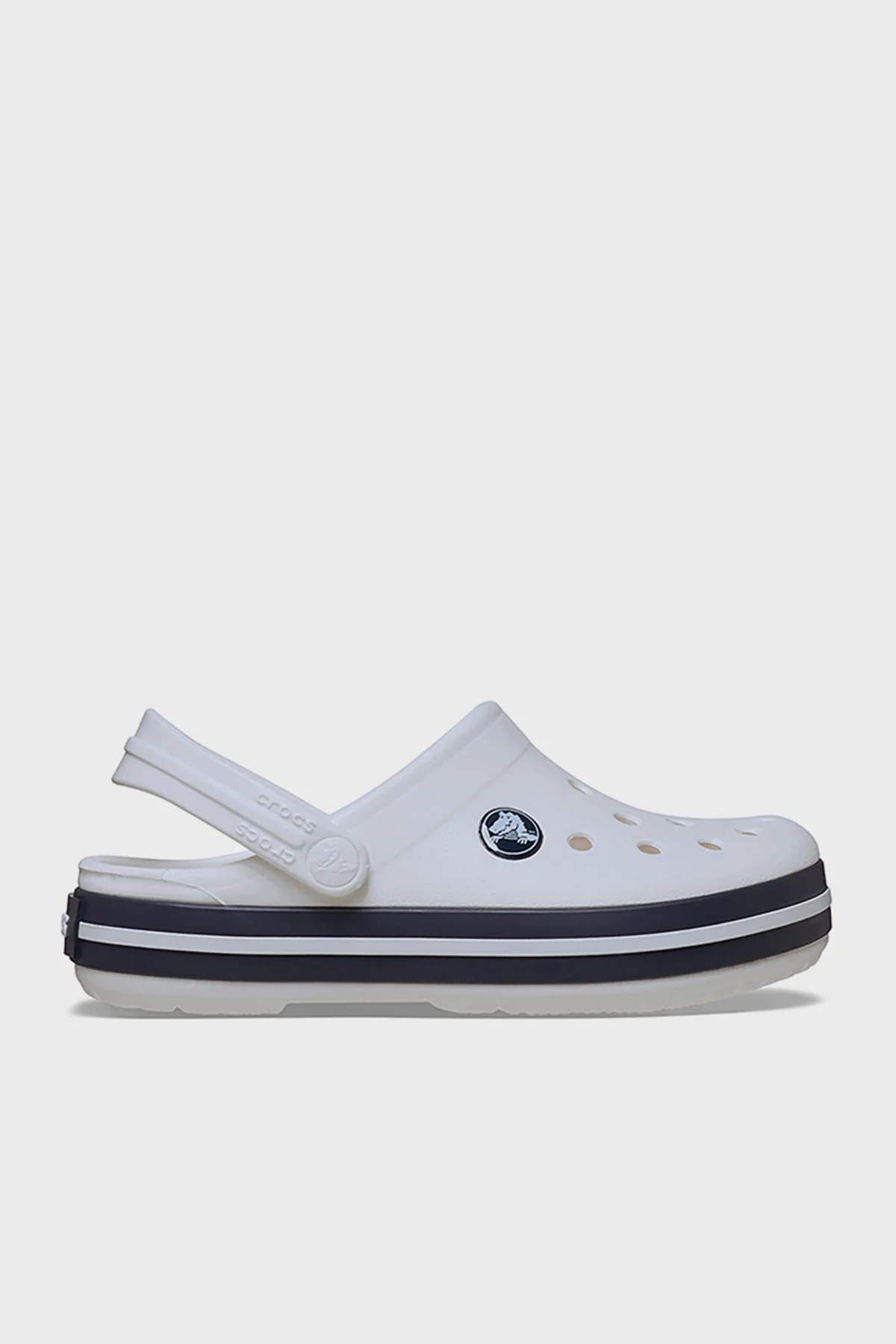 Crocs Crocband Clog T Logolu Çıkarılabilir Kayışlı Unisex Çocuk Terlik 207005-126 BEYAZ-LACİVERT - 1