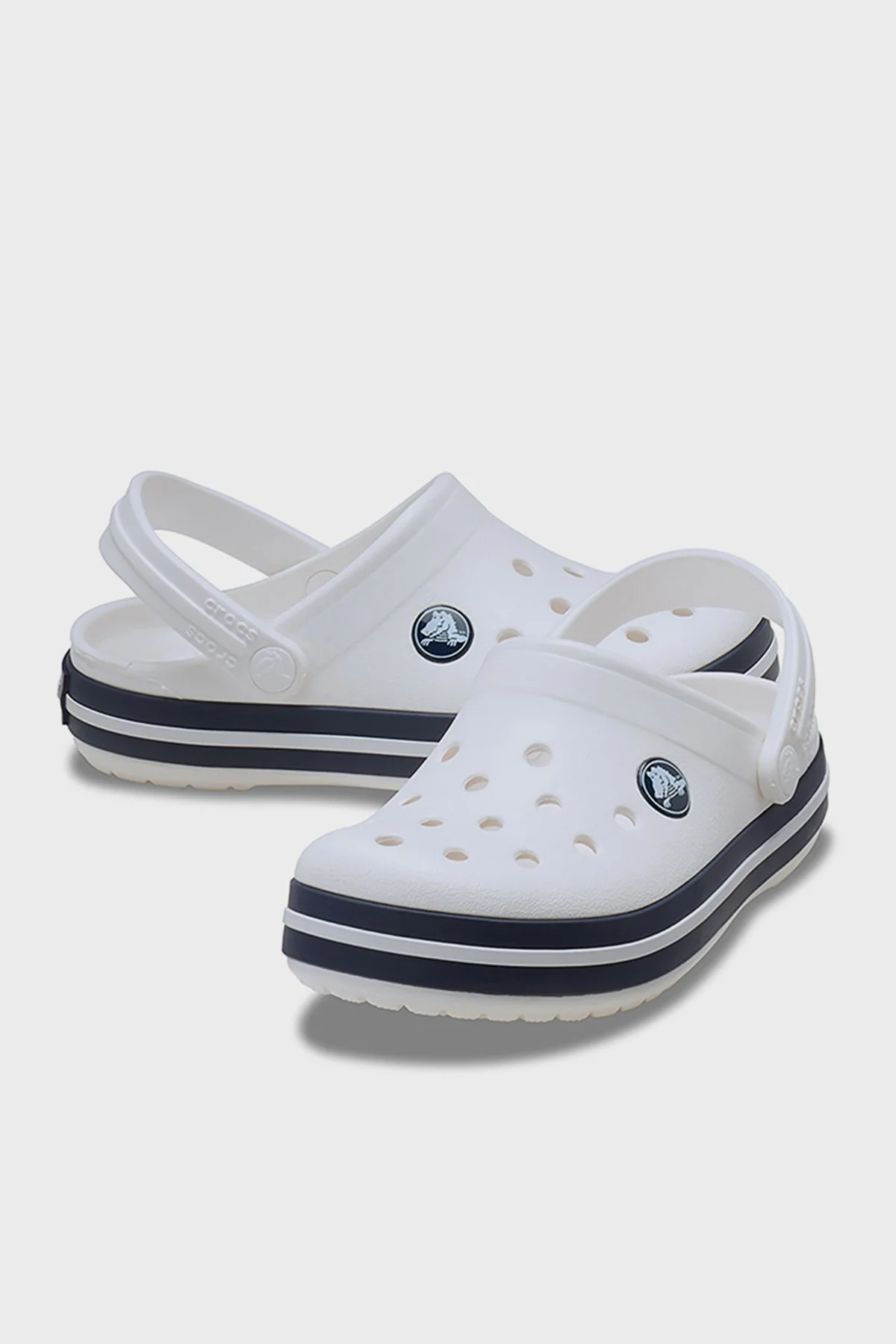 Crocs Crocband Clog T Logolu Çıkarılabilir Kayışlı Unisex Çocuk Terlik 207005-126 BEYAZ-LACİVERT - 3