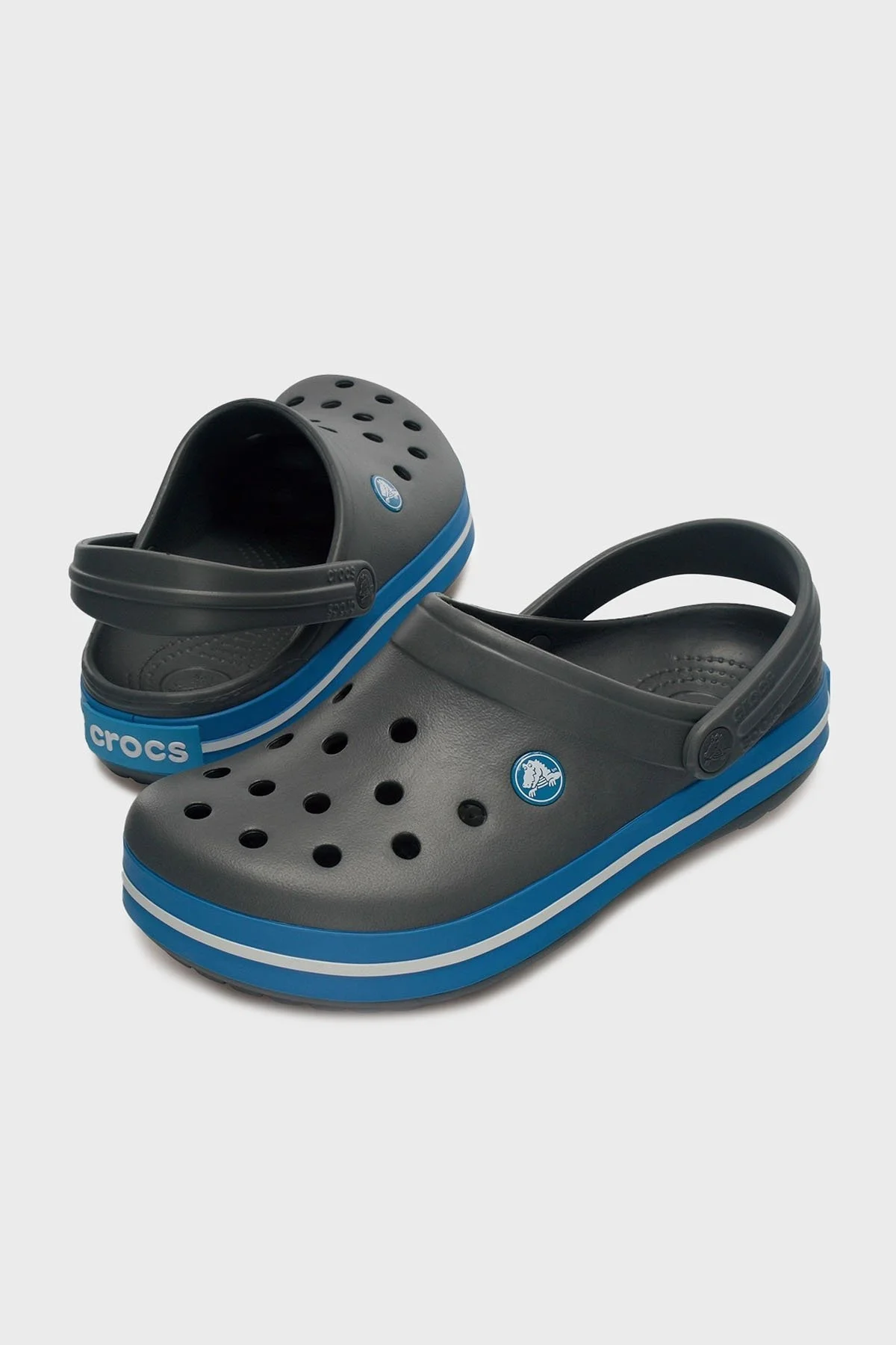 Crocs Crocband Hafif Sandalet Unisex Terlik 11016-07W GRİ-MAVİ - 3