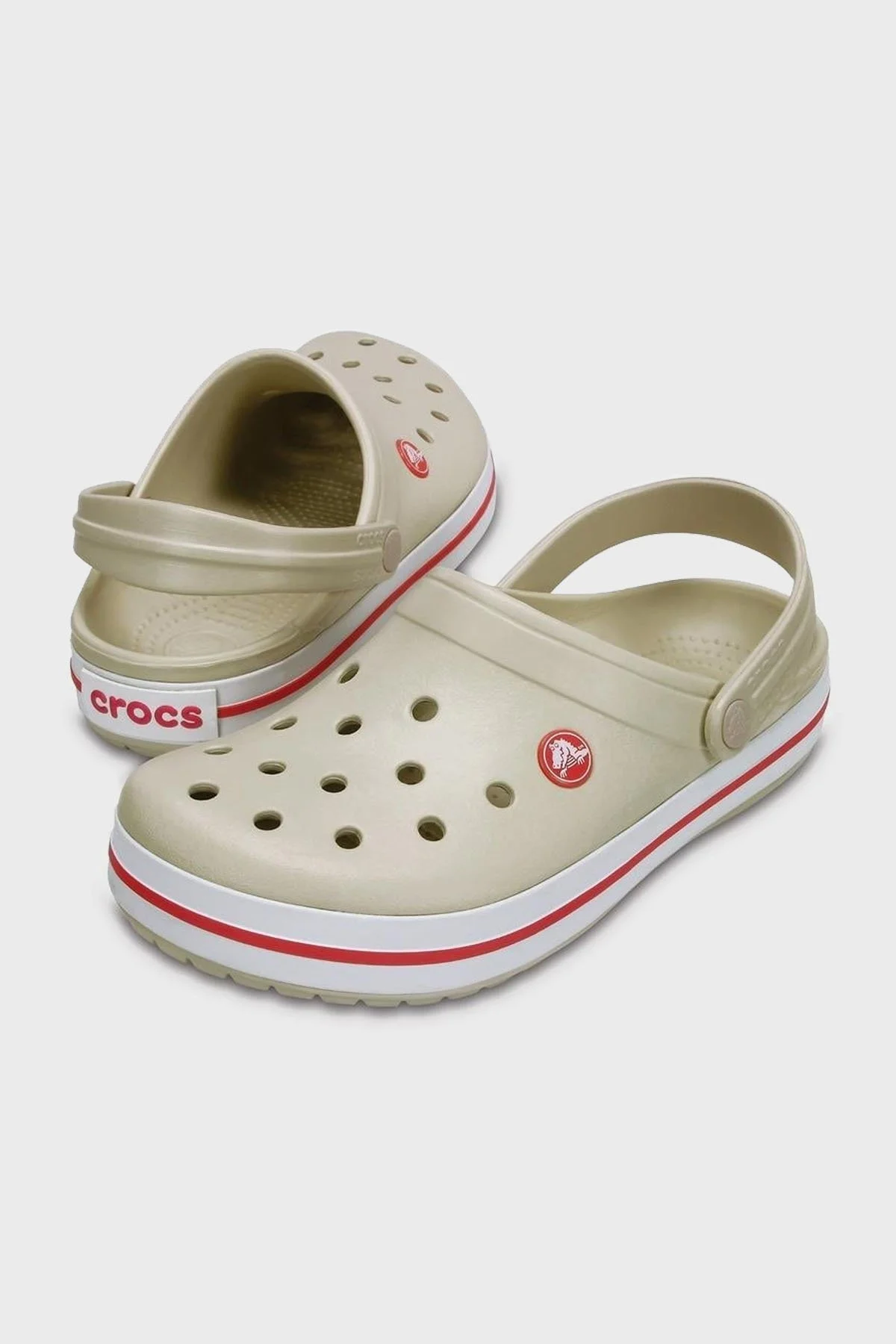 Crocs Crocband Logolu Çıkarılabilir Bilek Kayışlı Bayan Terlik 11016-1AS KREM - 3