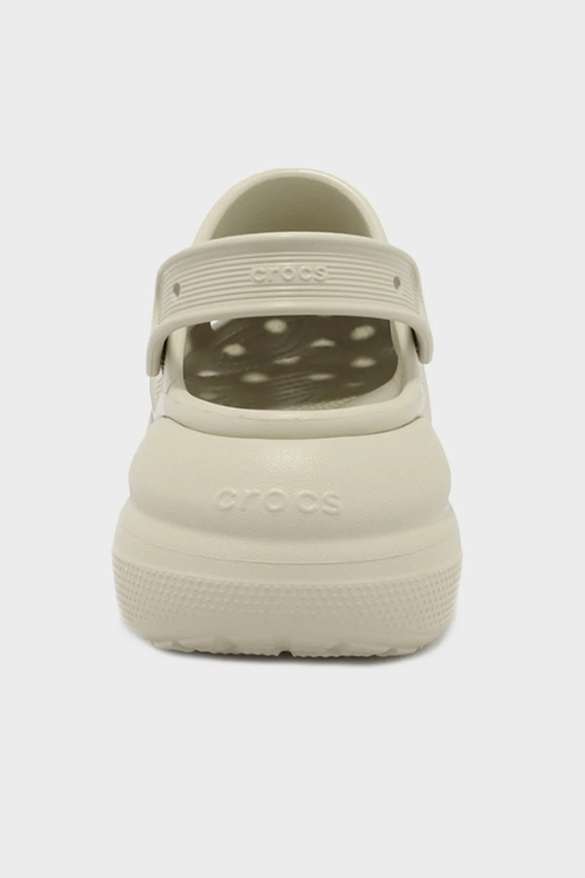 Crocs Crush Clog Logolu Platform Taban Çıkarılabilir Kayışlı Bayan Terlik 207521-2Y2 KEMİK - 5