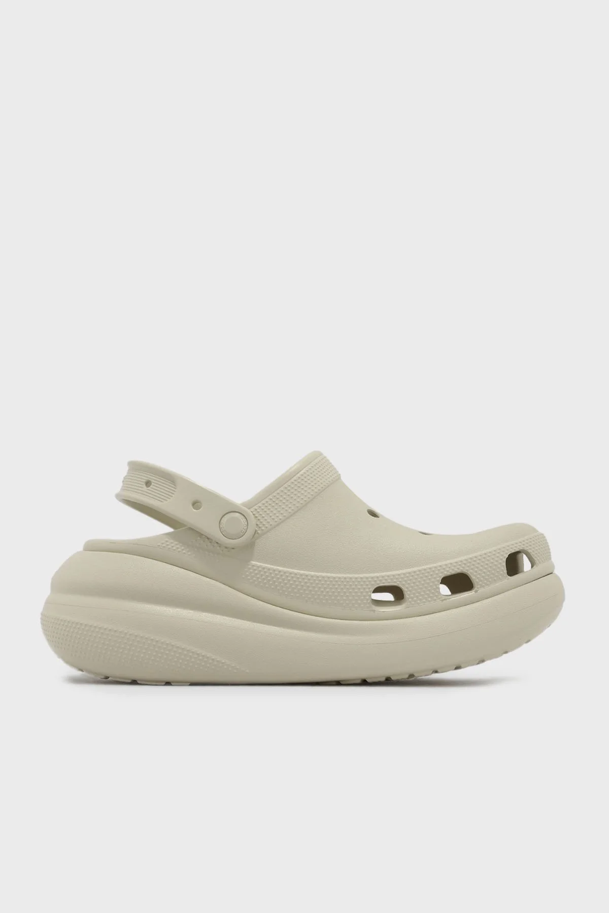 Crocs Crush Clog Logolu Platform Taban Çıkarılabilir Kayışlı Kadın Terlik 207521-2Y2 KEMİK - 1