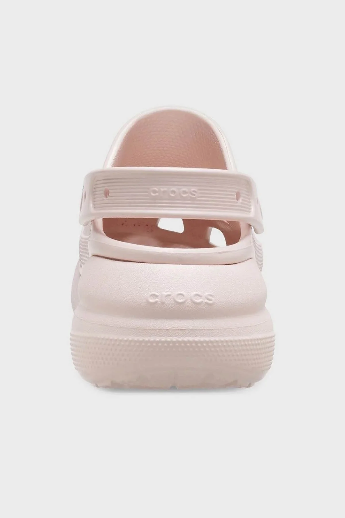 Crocs Crush Clog Logolu Platform Taban Çıkarılabilir Kayışlı Kadın Terlik 207521-6UR PUDRA - 5