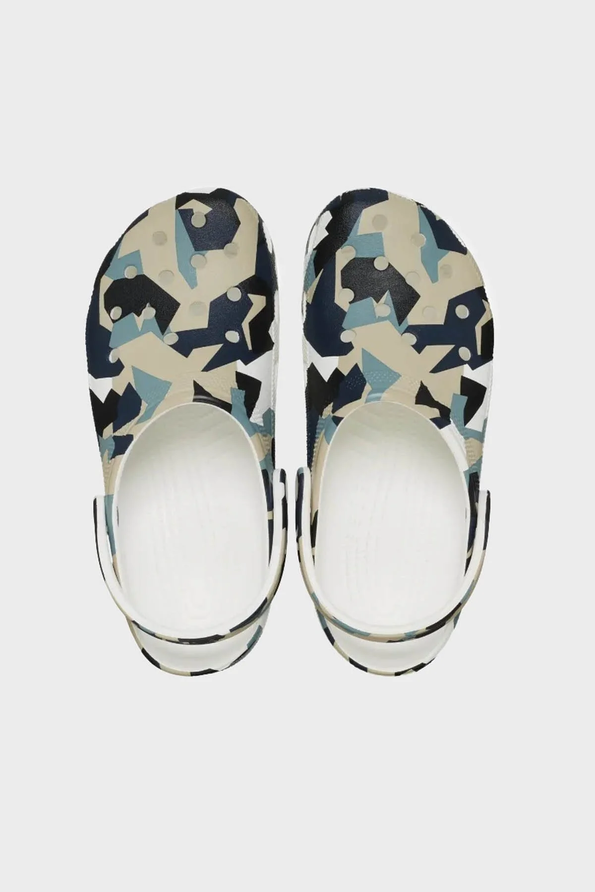 Crocs Geo Camo Clog Desenli Logolu Hafif Sandalet Erkek Terlik 211009-94S TAŞ-LACİVERT - 12