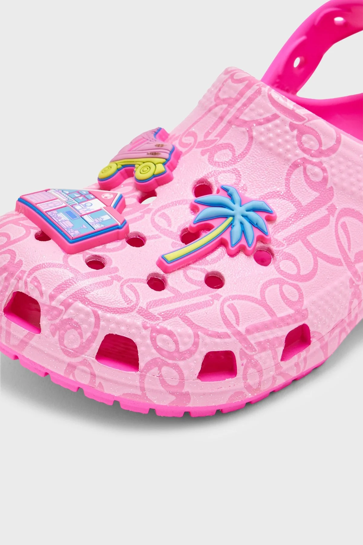 Crocs Mattel Pink Barbie Cls Clg T Kayışlı Kız Çocuk Terlik 211407-90H Pembe - 4