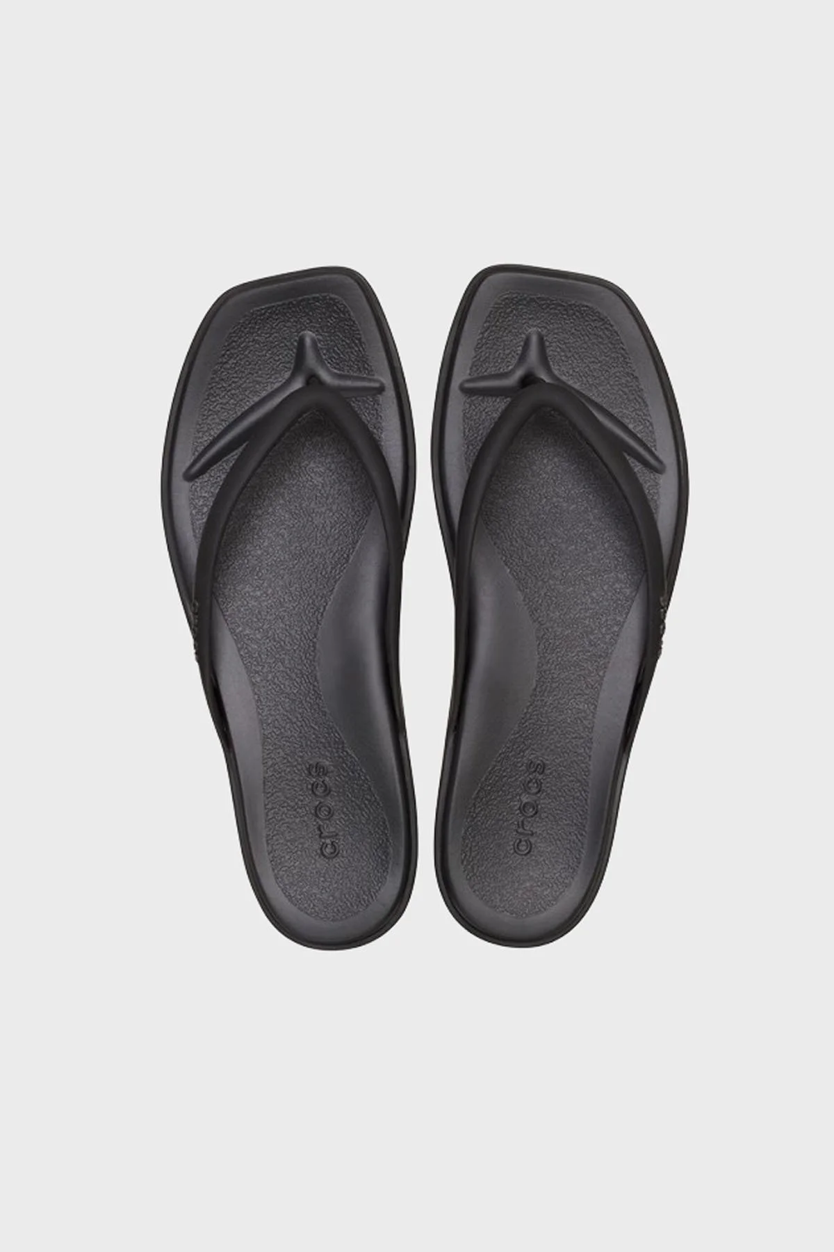 Crocs Miami Flip Logolu Parmak Arası Kadın Terlik 211435-001 SİYAH - 4