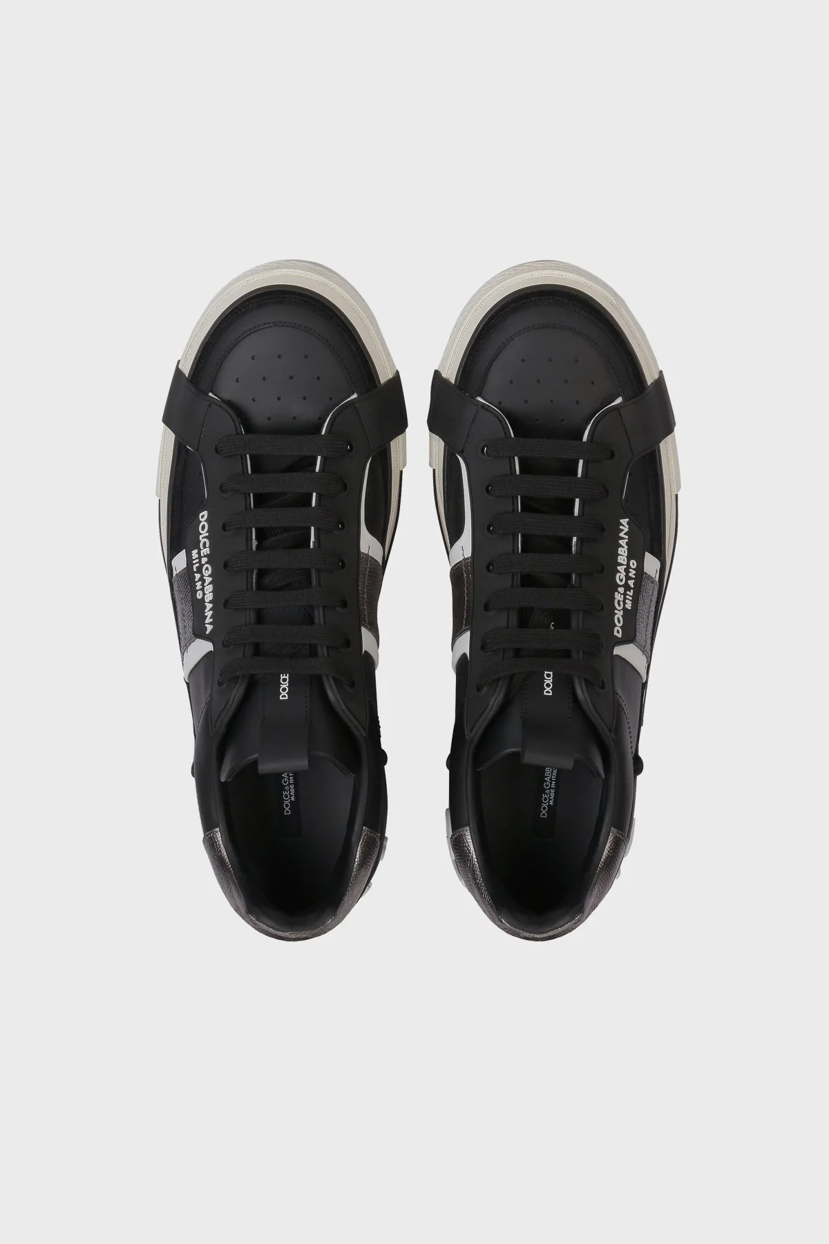 Dolce & Gabbana Deri Günlük Spor Erkek Ayakkabı CS1863 AO223 8B979 SİYAH - 4