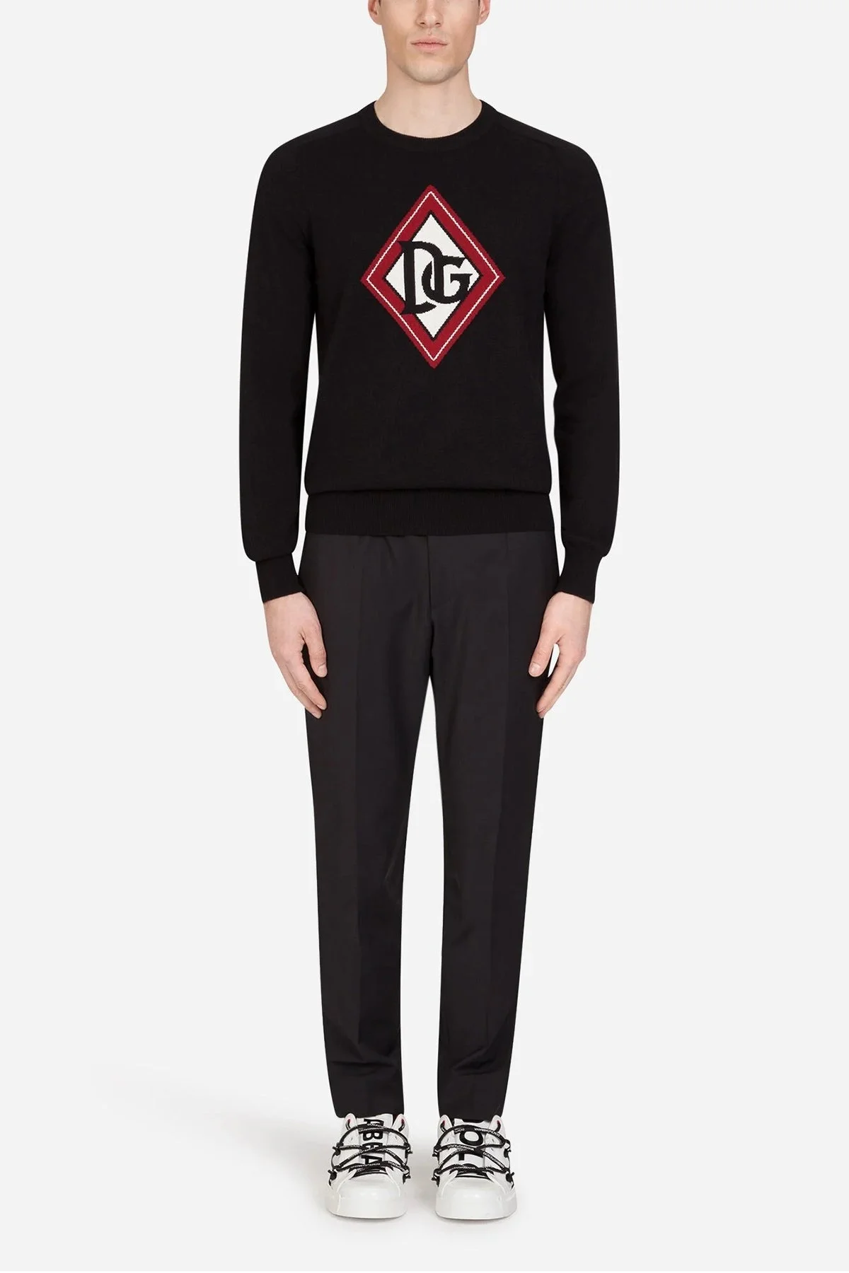 Dolce Gabbana Deri Sneaker Erkek Ayakkabı CS1783 AJ986 89697 BEYAZ - 6