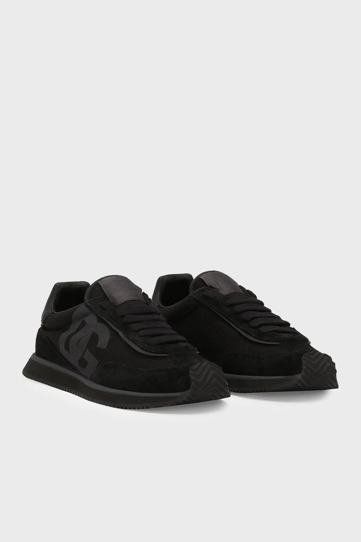 Dolce & Gabbana Deri Sneaker Erkek Ayakkabı CS2288 A5355 8B956 SİYAH - 2