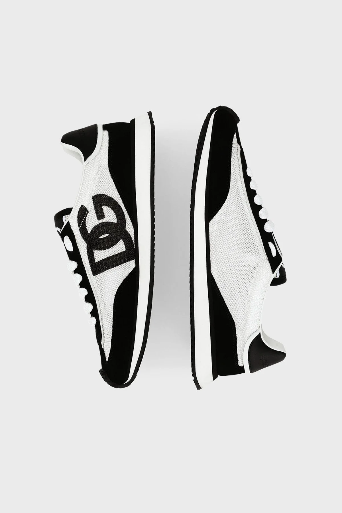 Dolce & Gabbana Deri Sneaker Erkek Ayakkabı CS2288 A5355 8I050 SİYAH-BEYAZ - 5