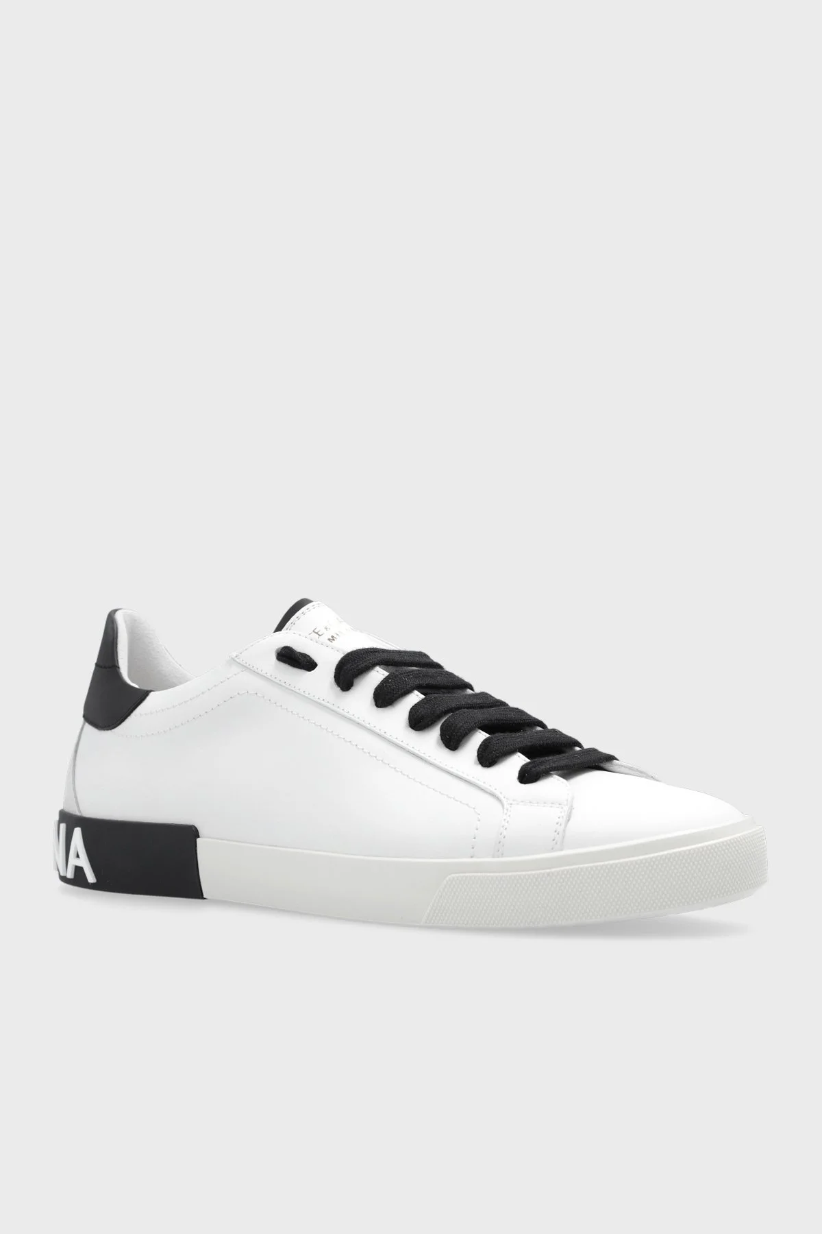 Dolce & Gabbana Hakiki Deri Logolu Snaker Erkek Ayakkabı CS2203 AM779 89697 BEYAZ - 9