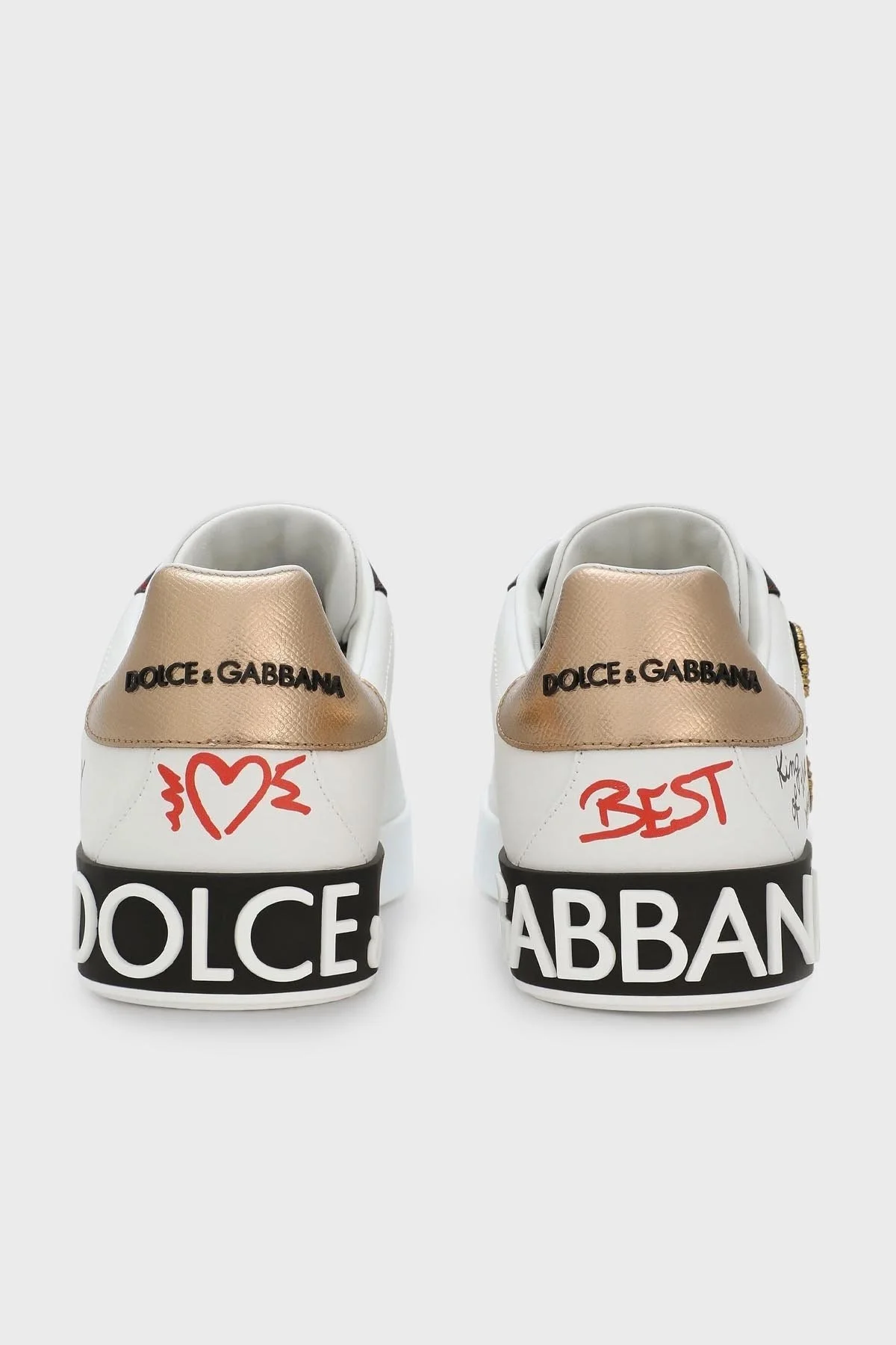 Dolce & Gabbana Hakiki Deri Sneaker Erkek Ayakkabı CS1570 AZ268 HWF57 BEYAZ - 3
