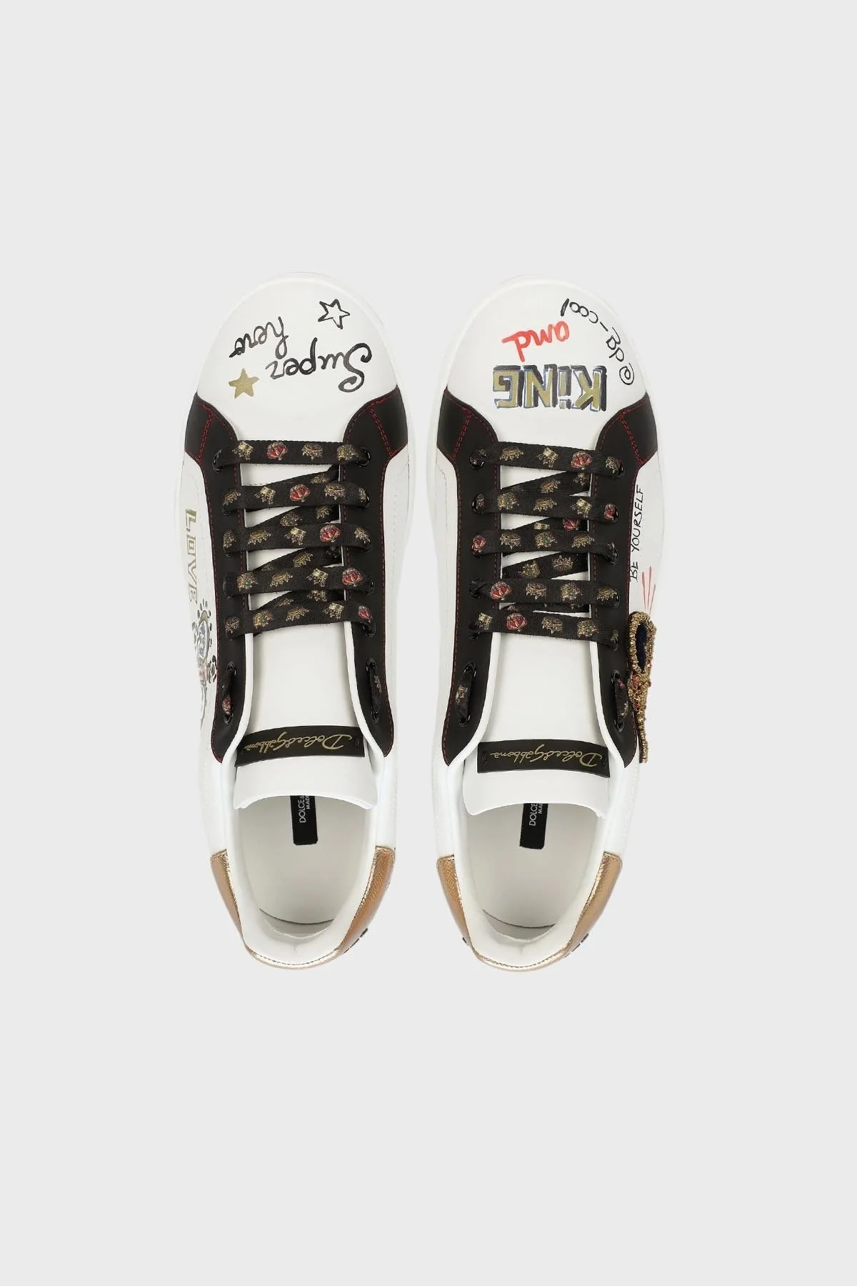 Dolce & Gabbana Hakiki Deri Sneaker Erkek Ayakkabı CS1570 AZ268 HWF57 BEYAZ - 4