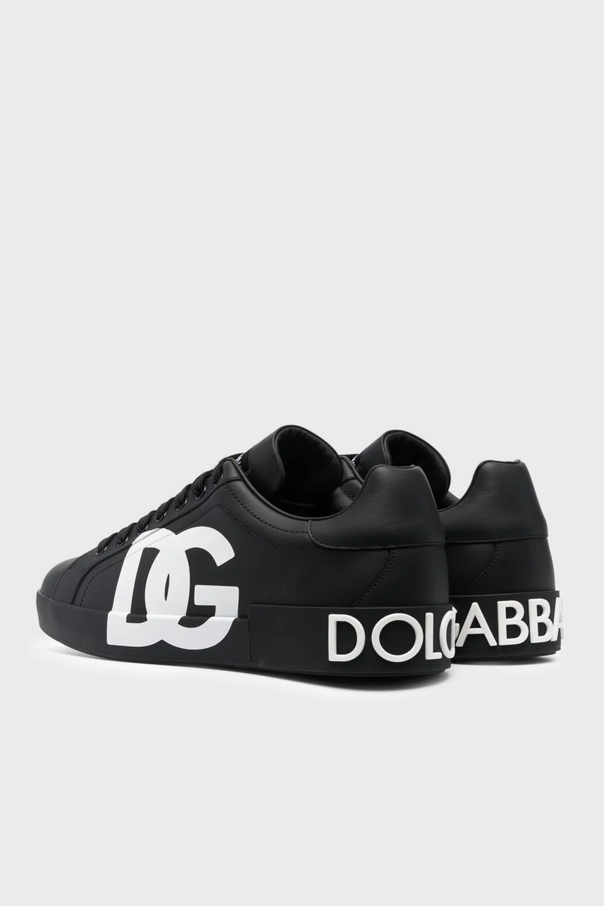 Dolce & Gabbana Hakiki Deri Sneaker Erkek Ayakkabı CS1772 AC330 8B956 SİYAH - 4