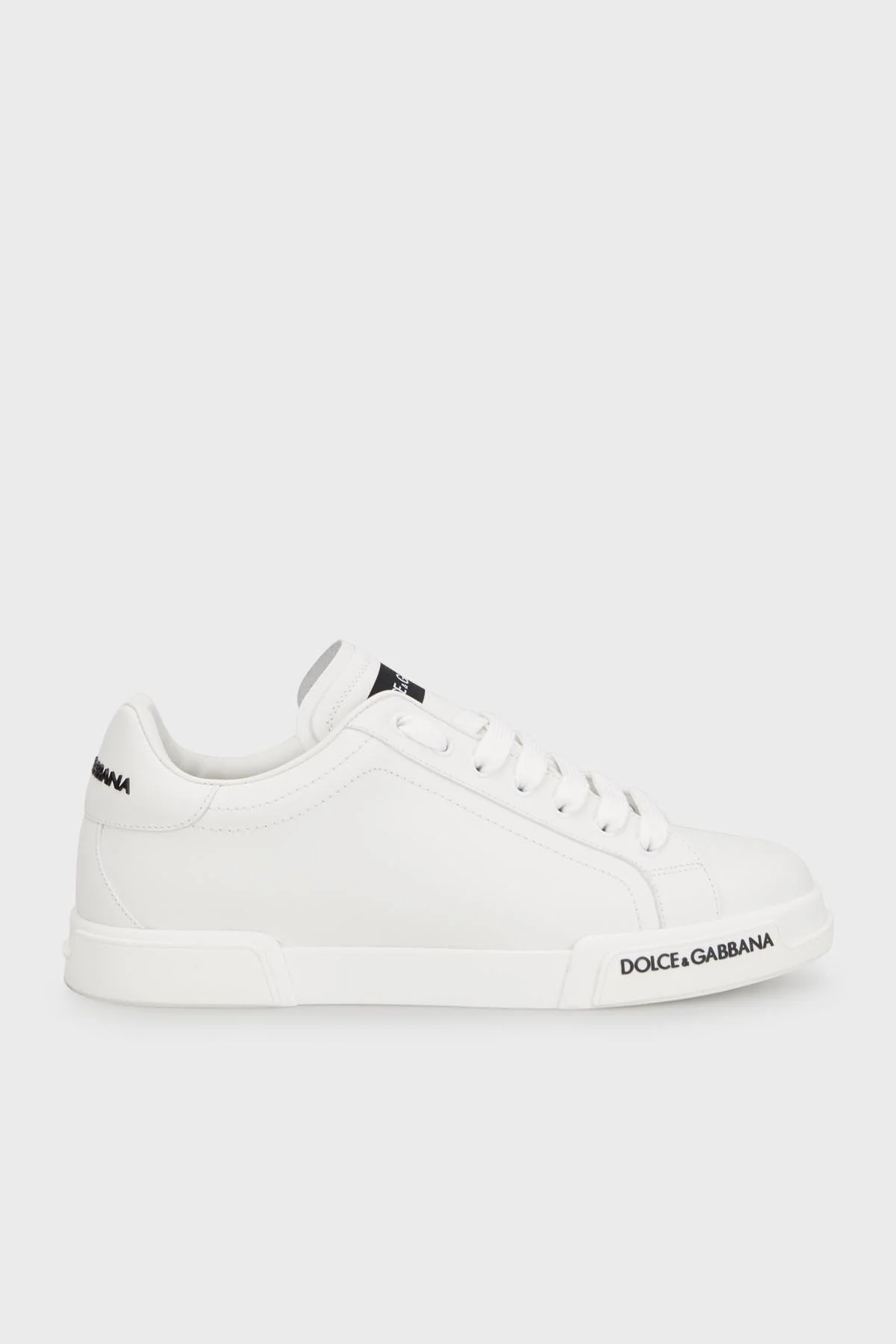 Dolce & Gabbana Hakiki Deri Sneaker Erkek Ayakkabı CS1774 AA335 80001 BEYAZ - 1
