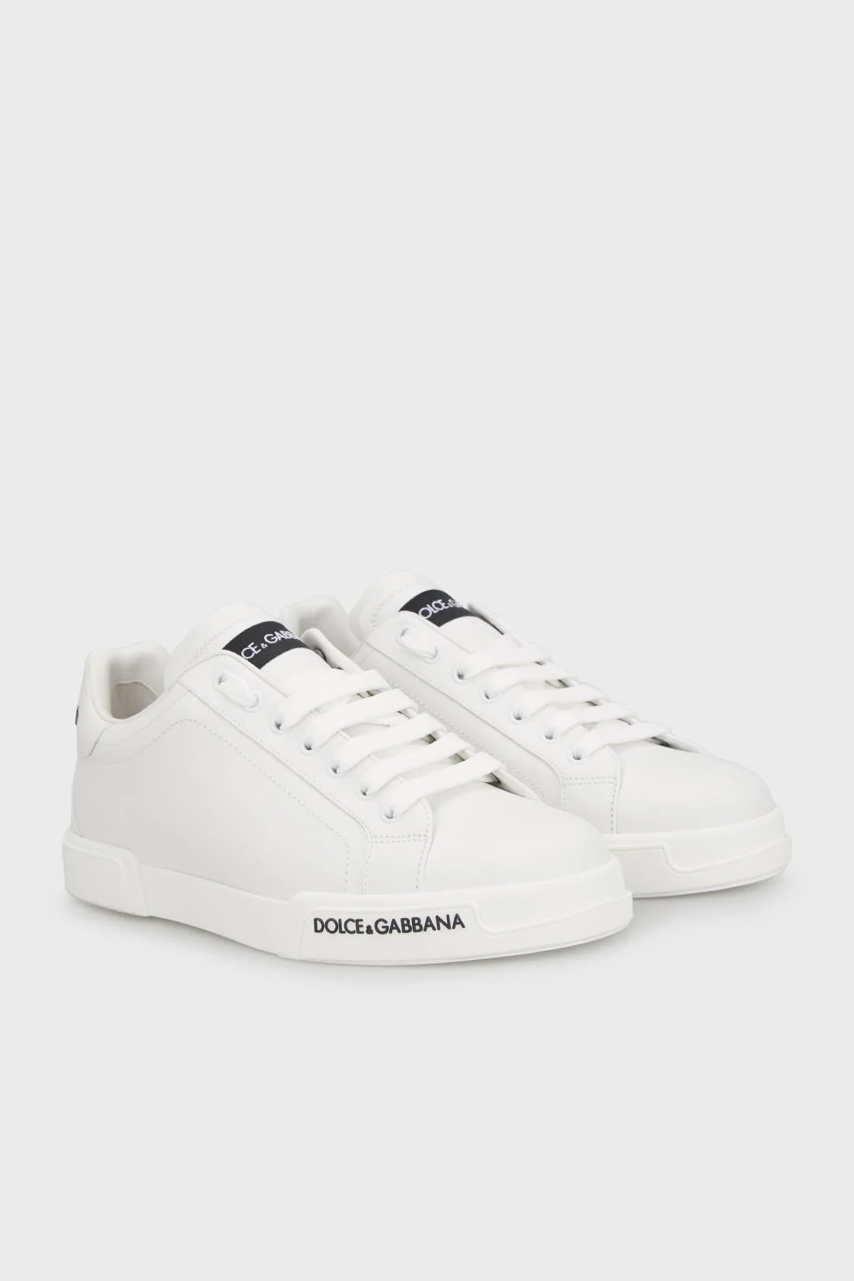 Dolce & Gabbana Hakiki Deri Sneaker Erkek Ayakkabı CS1774 AA335 80001 BEYAZ - 2