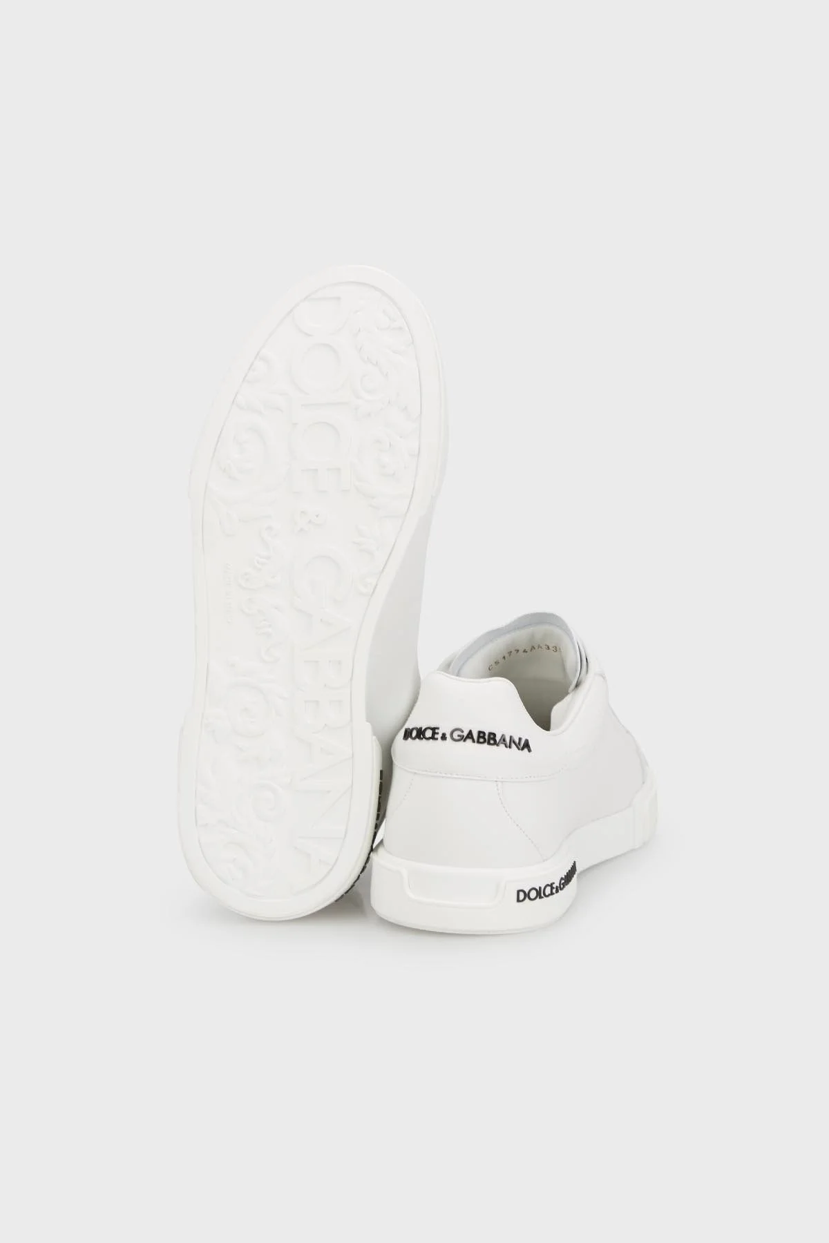 Dolce & Gabbana Hakiki Deri Sneaker Erkek Ayakkabı CS1774 AA335 80001 BEYAZ - 4