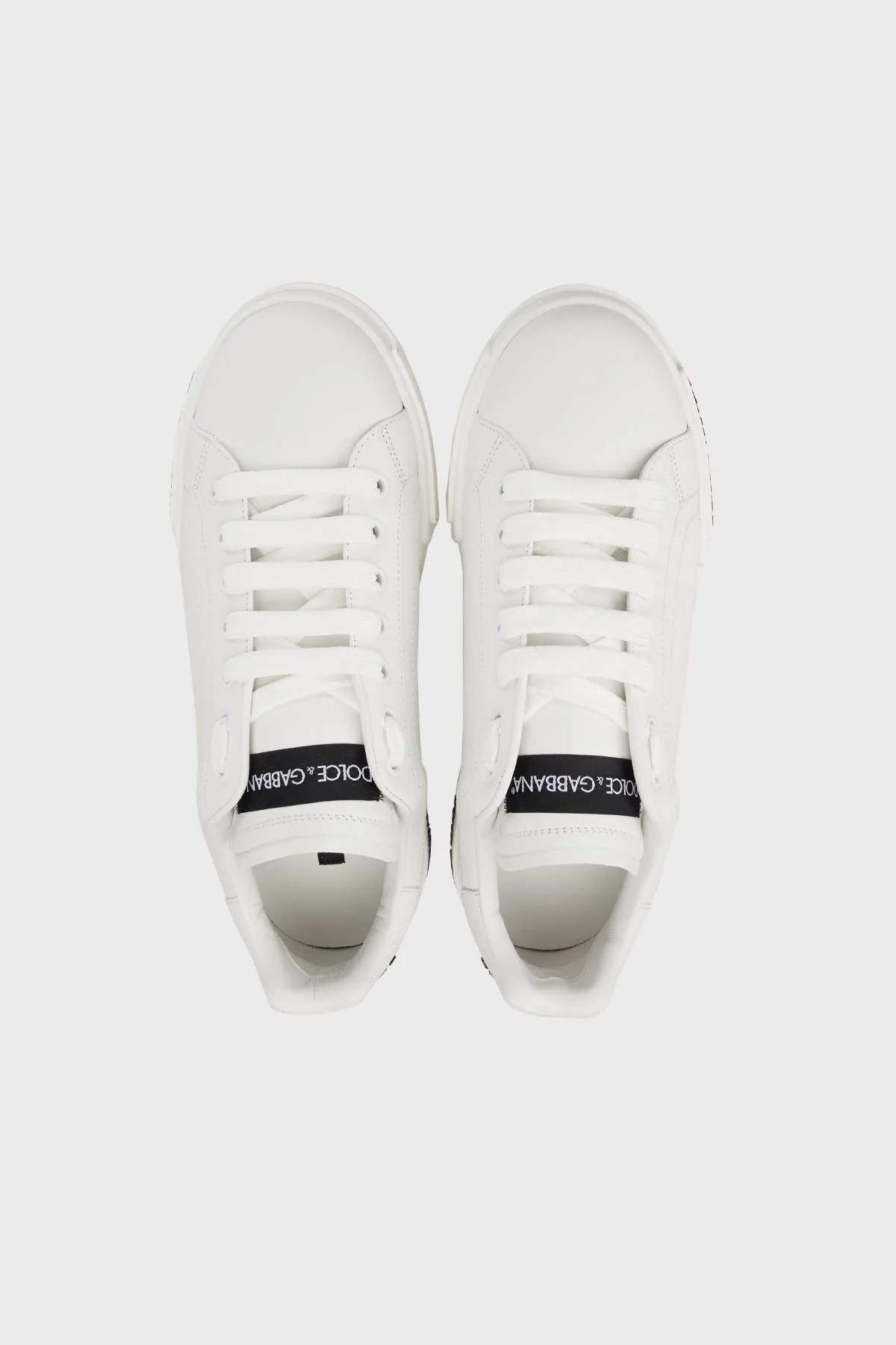 Dolce & Gabbana Hakiki Deri Sneaker Erkek Ayakkabı CS1774 AA335 80001 BEYAZ - 5
