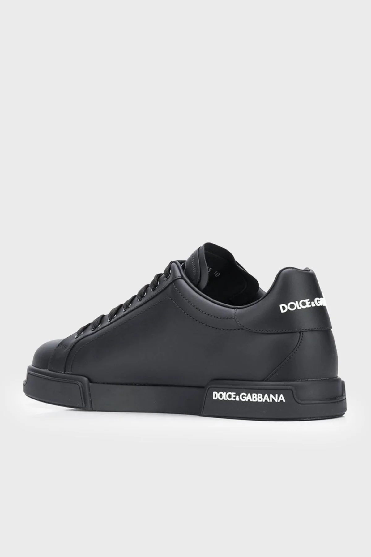 Dolce & Gabbana Hakiki Deri Sneaker Erkek Ayakkabı CS1774 AA3358 B956 SİYAH - 4