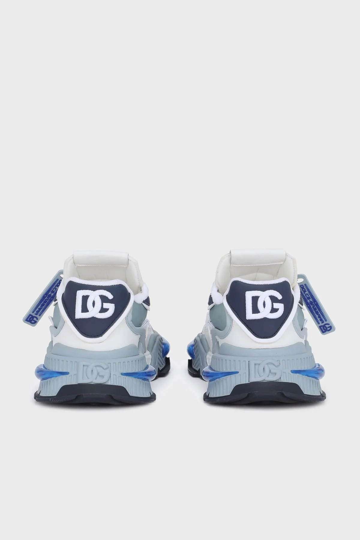 Dolce & Gabbana Hakiki Deri Sneaker Erkek Ayakkabı CS1984 AQ743 8V535 MAVİ-BEYAZ - 3