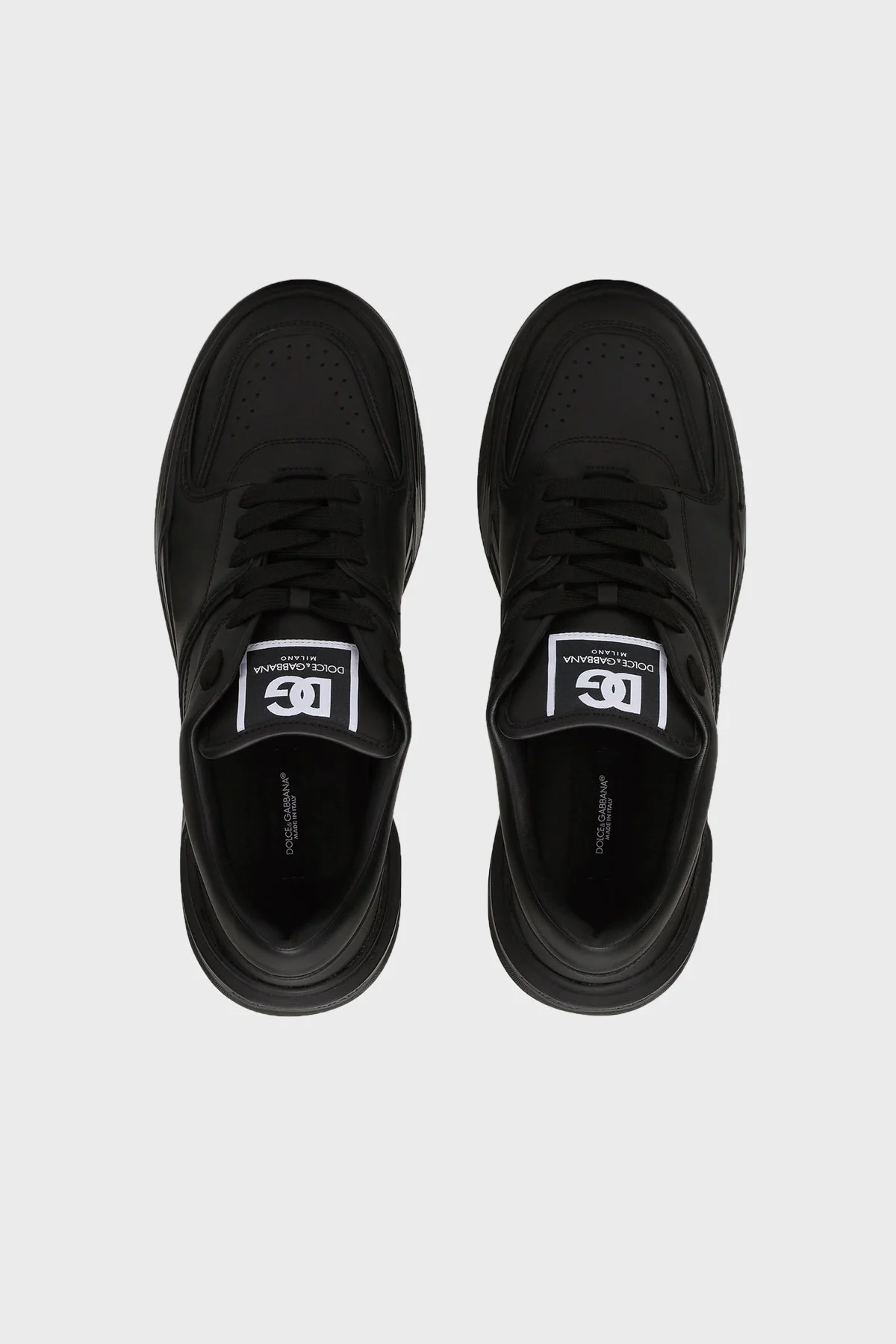 Dolce & Gabbana Hakiki Deri Sneaker Erkek Ayakkabı CS2036 A1065 80999 SİYAH - 8