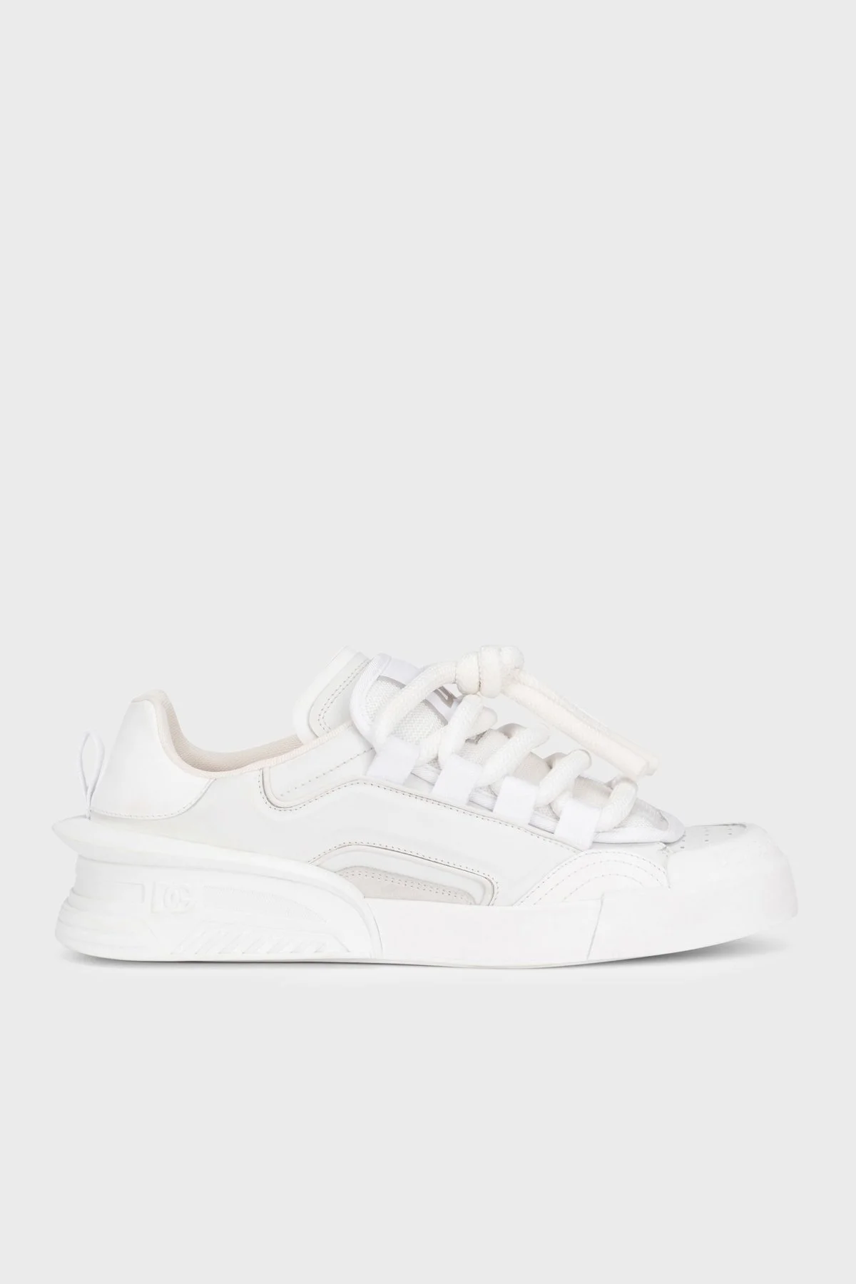 Dolce Gabbana Hakiki Deri Sneaker Erkek Ayakkabı CS2061 AB950 8B930 BEYAZ - 1