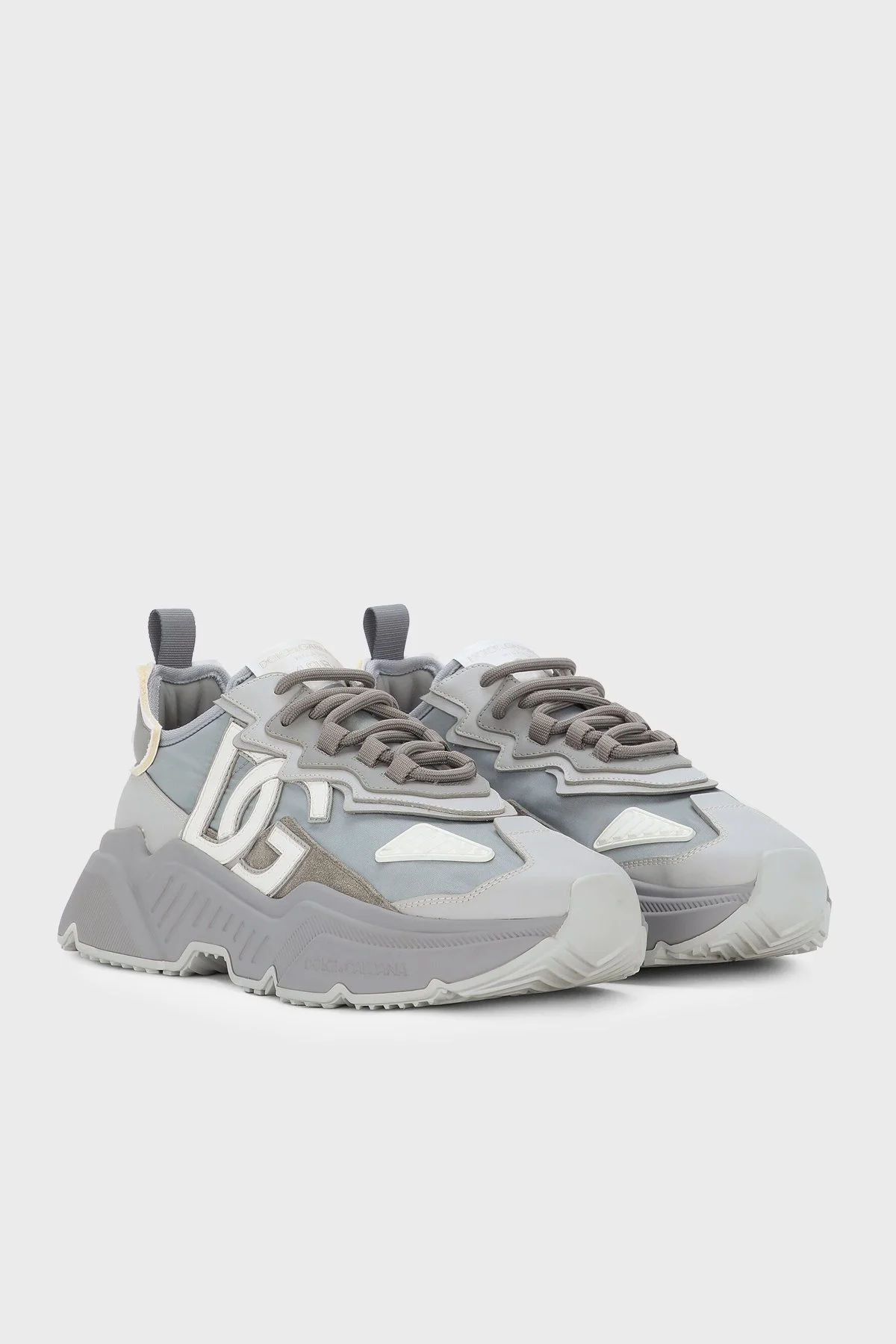 Dolce Gabbana Hakiki Deri Süet Sneaker Erkek Ayakkabı CS1941AG9248B 070 GRİ - 2