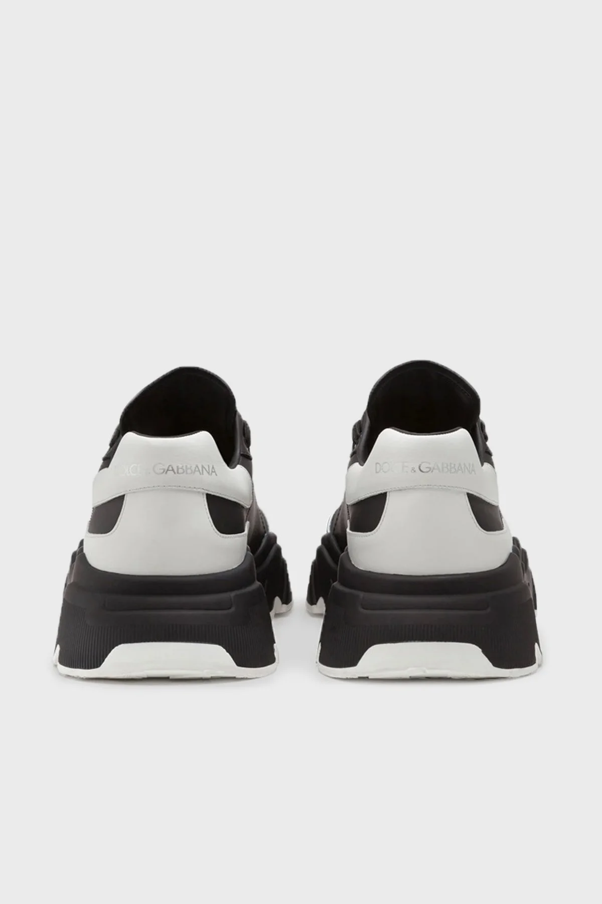 Dolce & Gabbana Kalın Taban Hakiki Deri Erkek Ayakkabı CS1791 AX589 89690 SİYAH-BEYAZ - 3