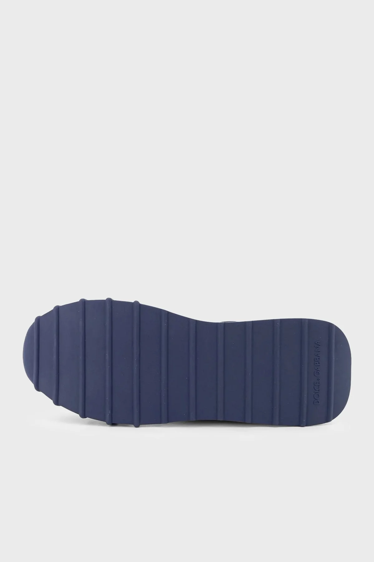 Dolce Gabbana Logolu Deri Karışımlı Sneaker Erkek Ayakkabı CS2384 A0864 8D600 Lacivert - 4