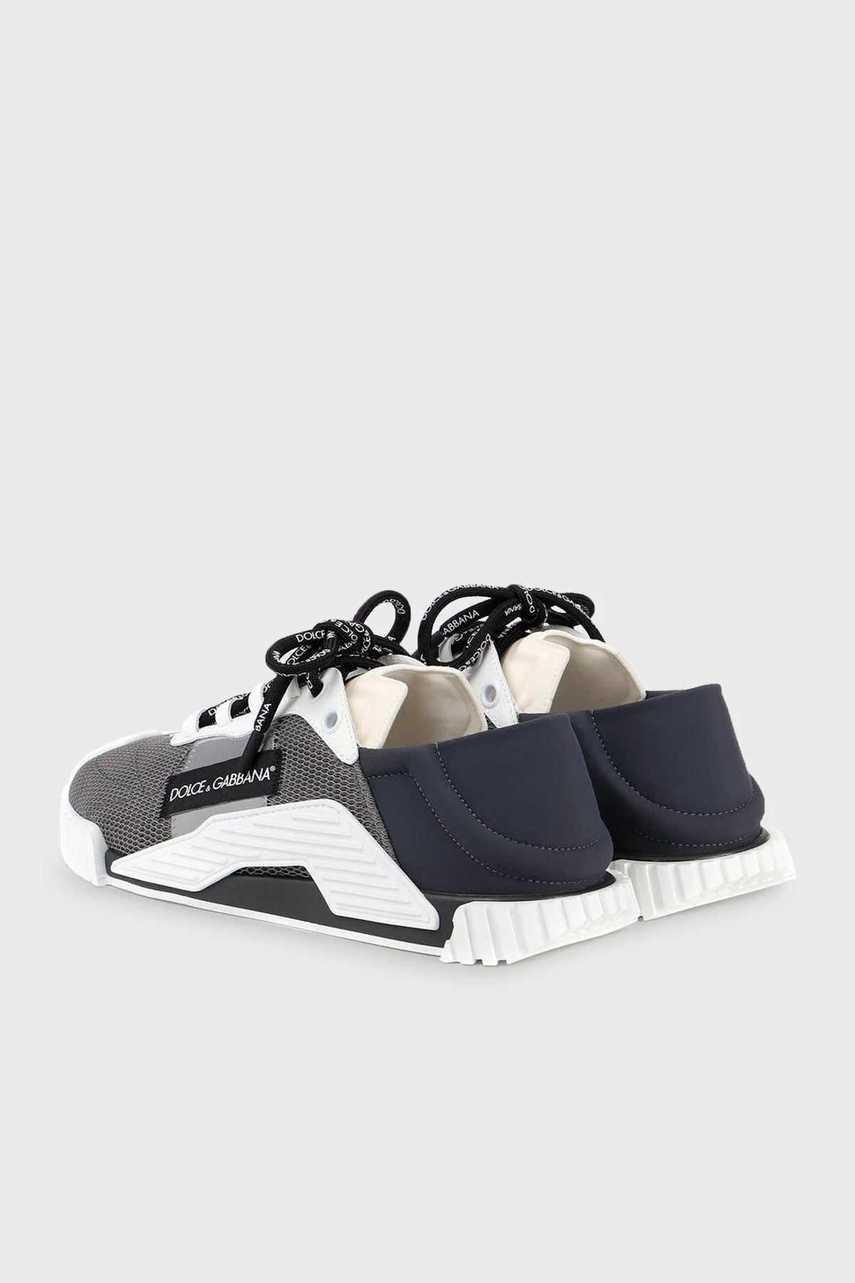 Dolce Gabbana Logolu Deri Sneaker Erkek Ayakkabı CS1769 AJ968 8C717 GRİ - 3