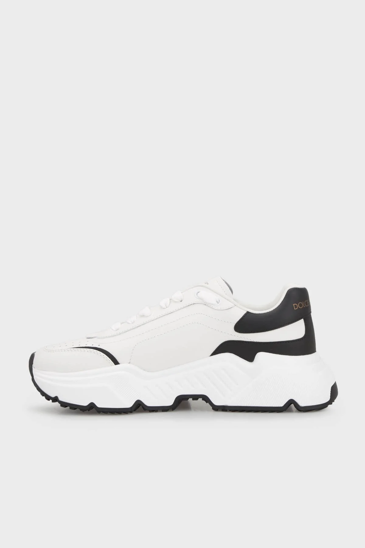 Dolce Gabbana Logolu Hakiki Deri Sneaker Erkek Ayakkabı CS1791 AX589 89697 BEYAZ - 2