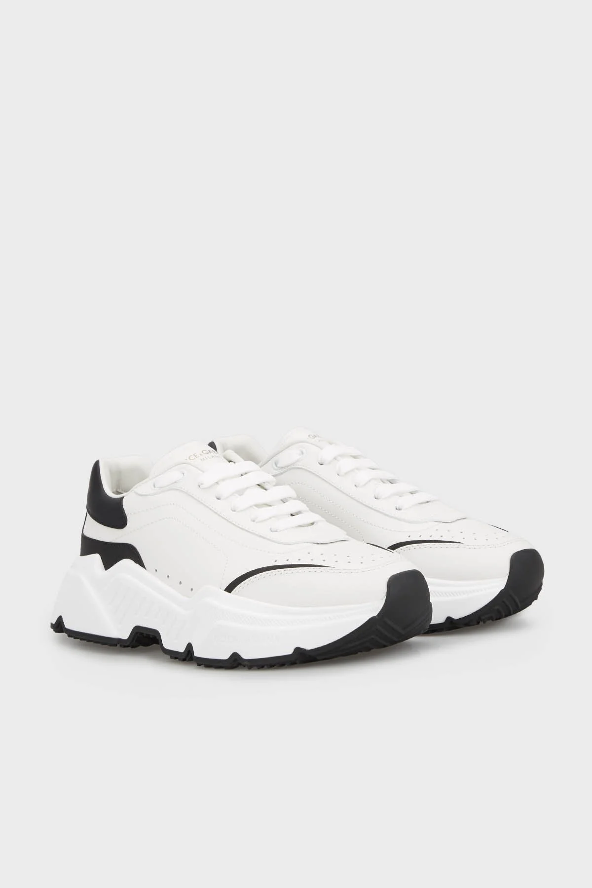 Dolce Gabbana Logolu Hakiki Deri Sneaker Erkek Ayakkabı CS1791 AX589 89697 BEYAZ - 3