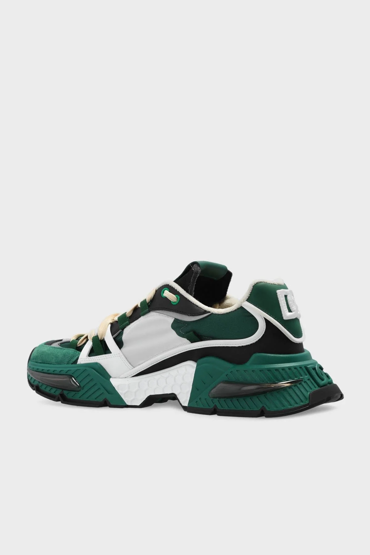 Dolce & Gabbana Logolu Deri Sneaker Erkek Ayakkabı CS1984 AK010 8B612 HAKİ - 3