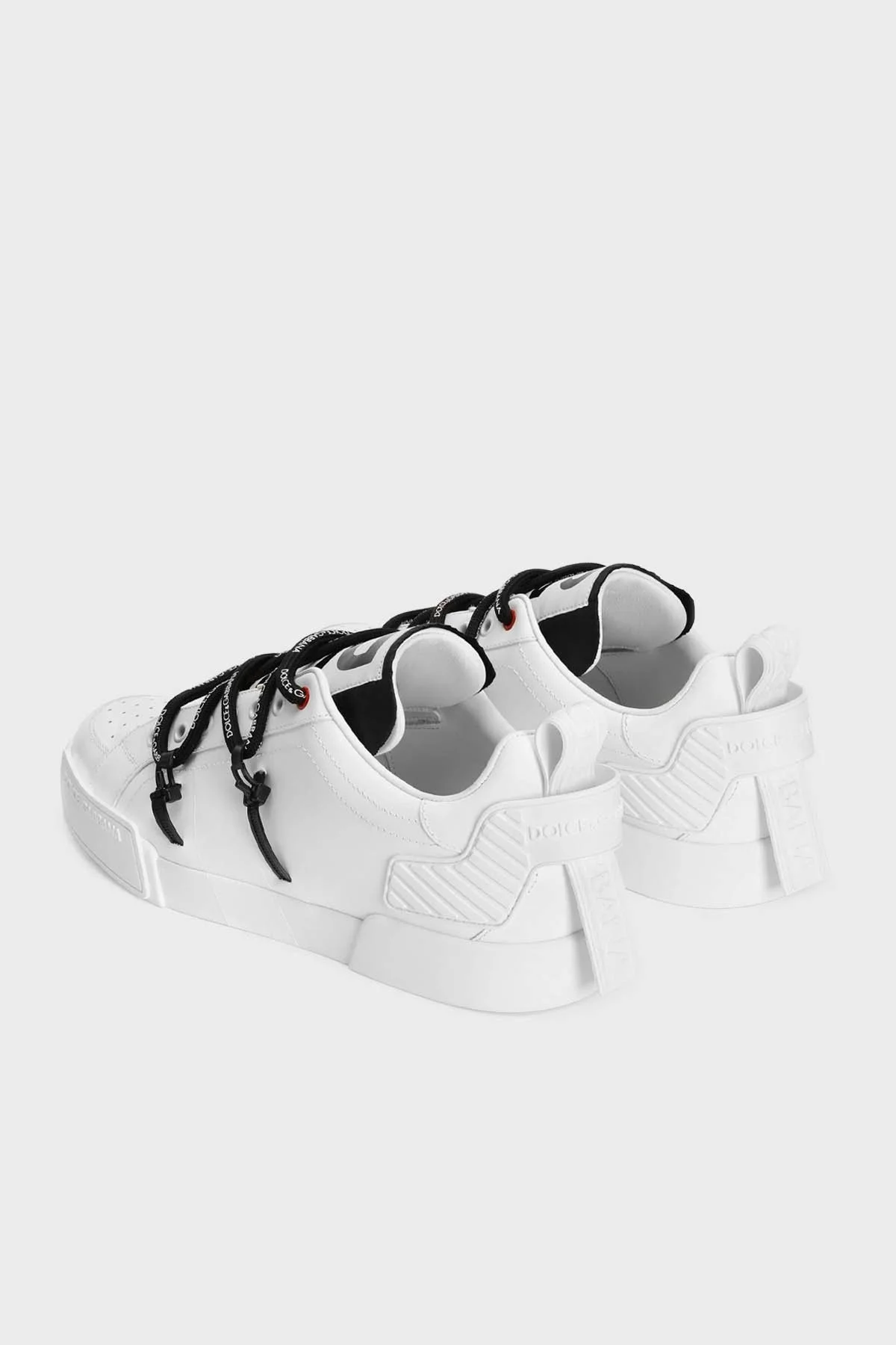 Dolce & Gabbana Logolu Deri Sneaker Erkek Ayakkabı CS2328 AJ986 89697 BEYAZ - 8