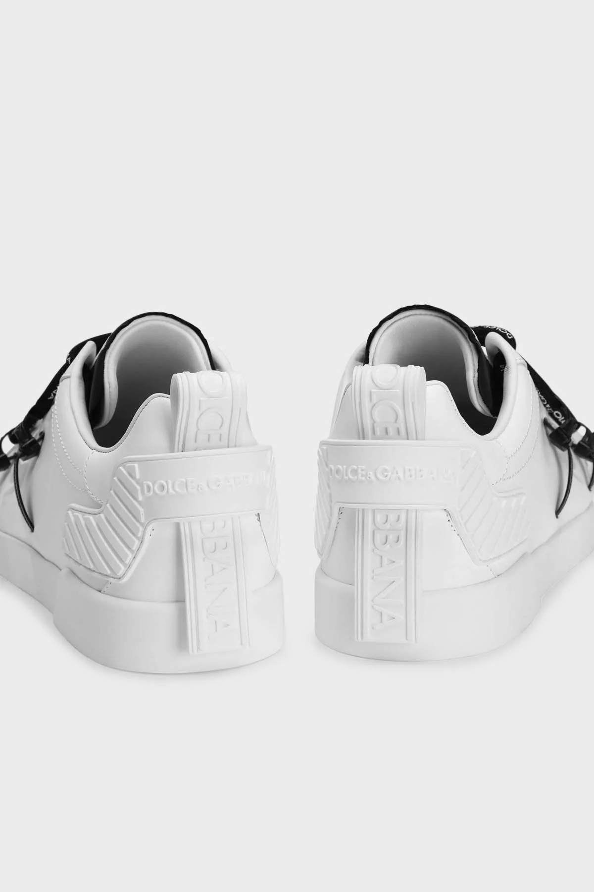 Dolce & Gabbana Logolu Deri Sneaker Erkek Ayakkabı CS2328 AJ986 89697 BEYAZ - 9