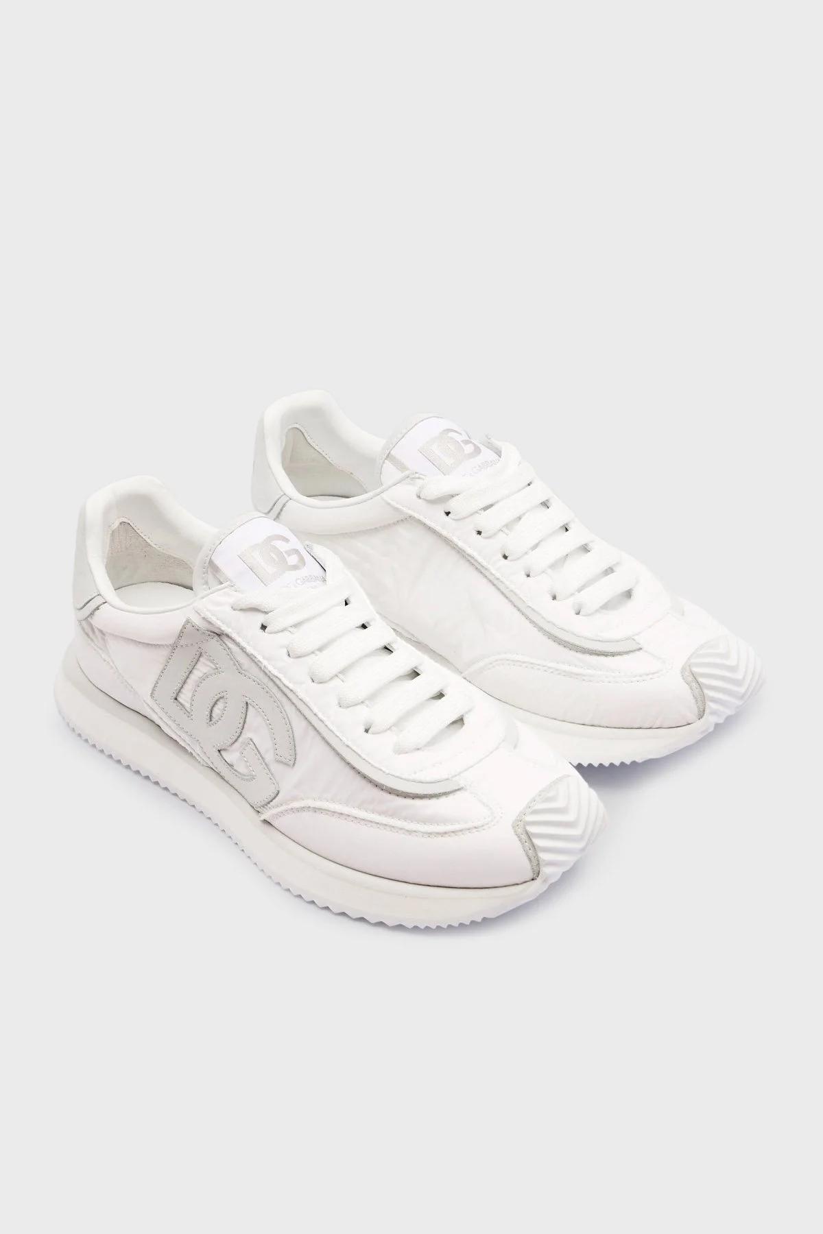 Dolce & Gabbana Logolu Hakiki Deri Karışımlı Sneaker Erkek Ayakkabı CS2288 AF992 80001 BEYAZ - 3