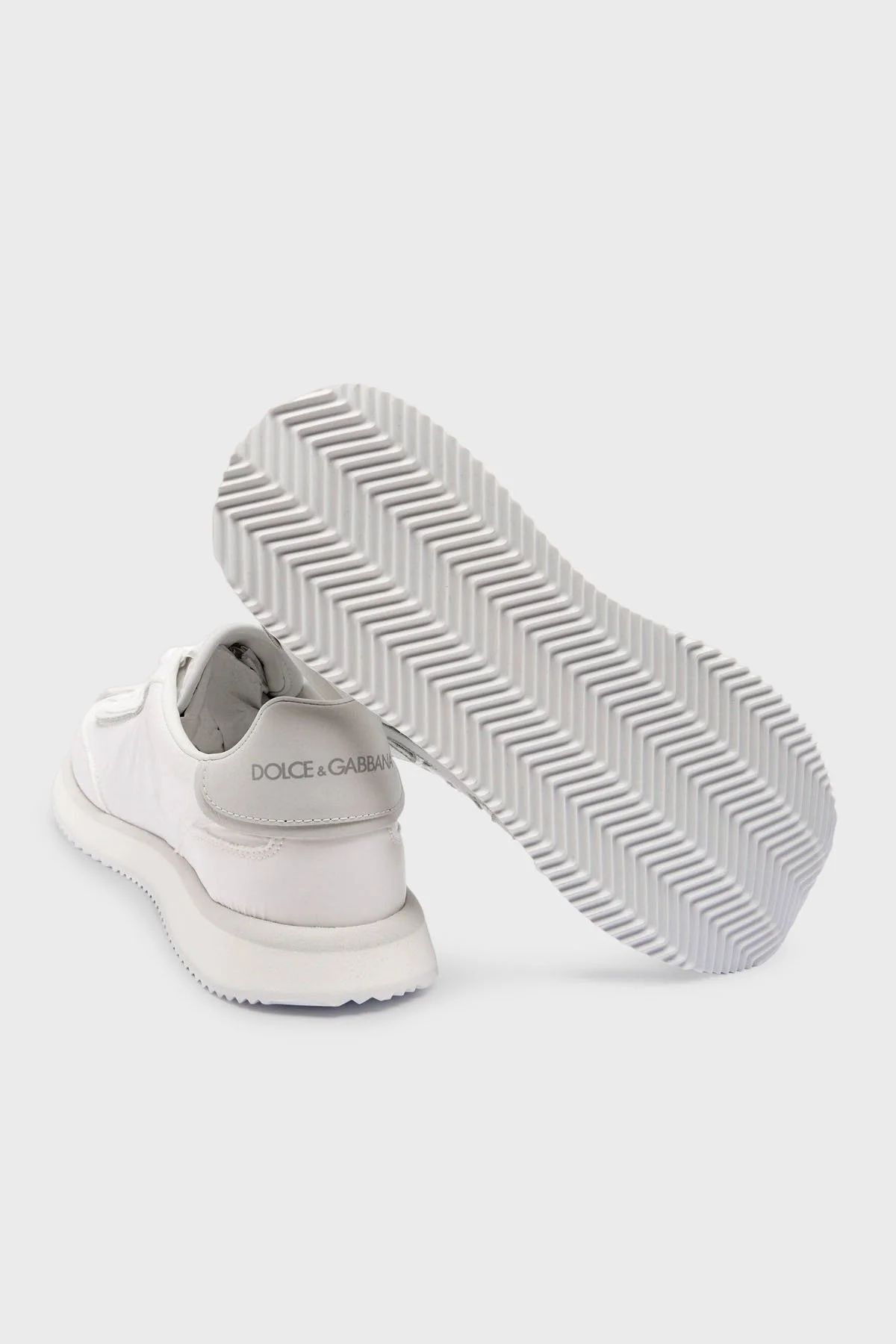 Dolce & Gabbana Logolu Hakiki Deri Karışımlı Sneaker Erkek Ayakkabı CS2288 AF992 80001 BEYAZ - 5