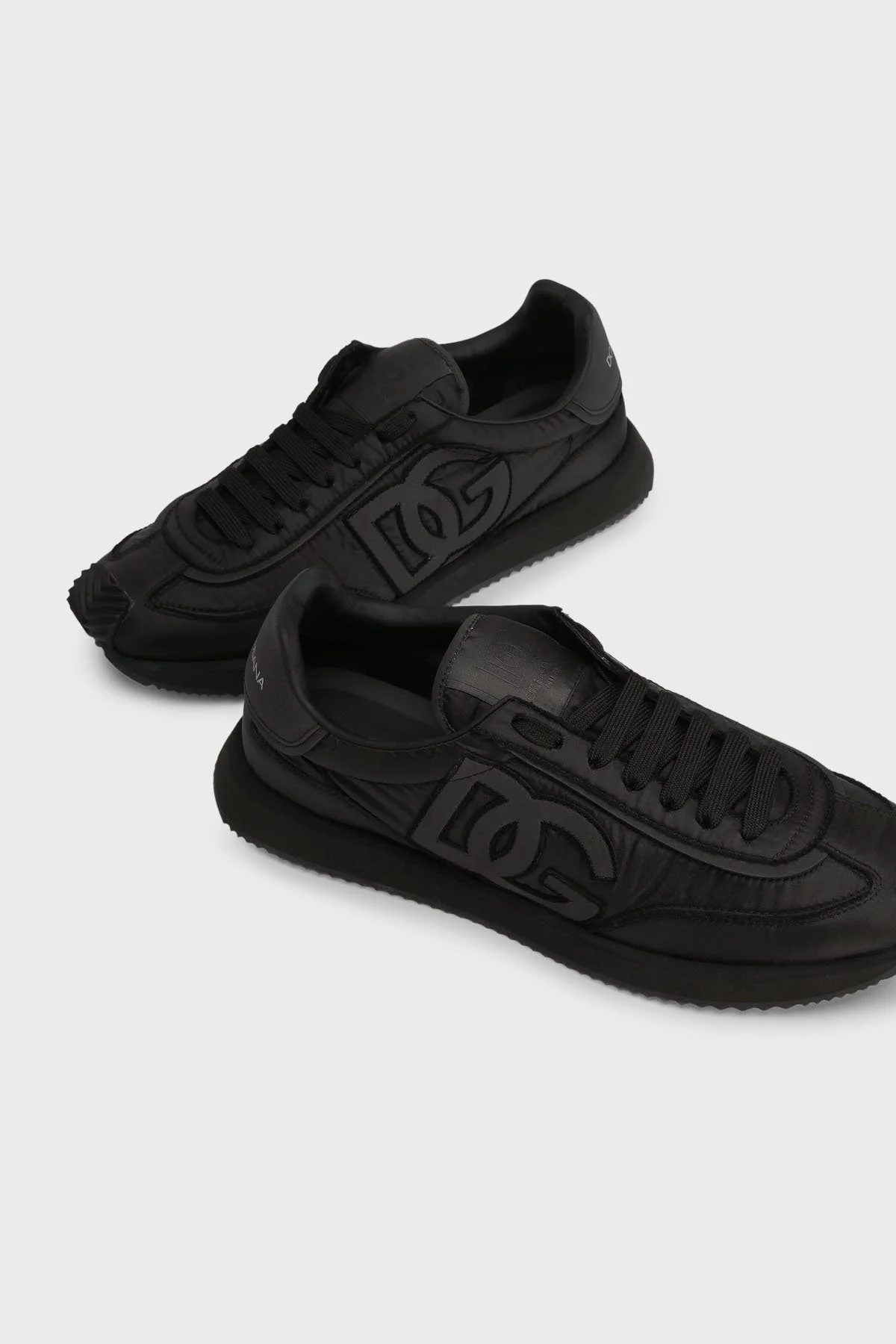 Dolce & Gabbana Logolu Hakiki Deri Karışımlı Sneaker Erkek Ayakkabı CS2288 AF992 80999 SİYAH - 3