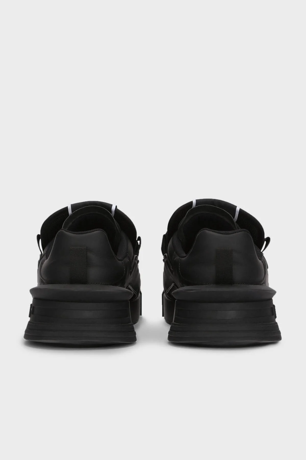 Dolce Gabbana Logolu Hakiki Deri Sneaker Erkek Ayakkabı CS2061 AB950 8B956 SİYAH - 3