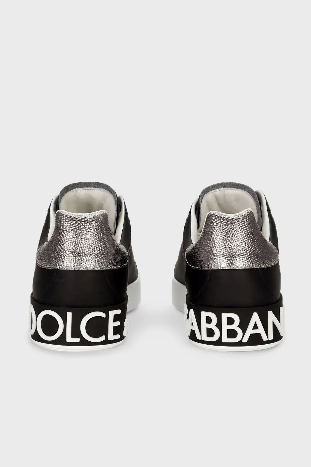 Dolce & Gabbana Logolu Hakiki Deri Sneaker Erkek Ayakkabı CS2216 AH527 8B979 SİYAH - 3