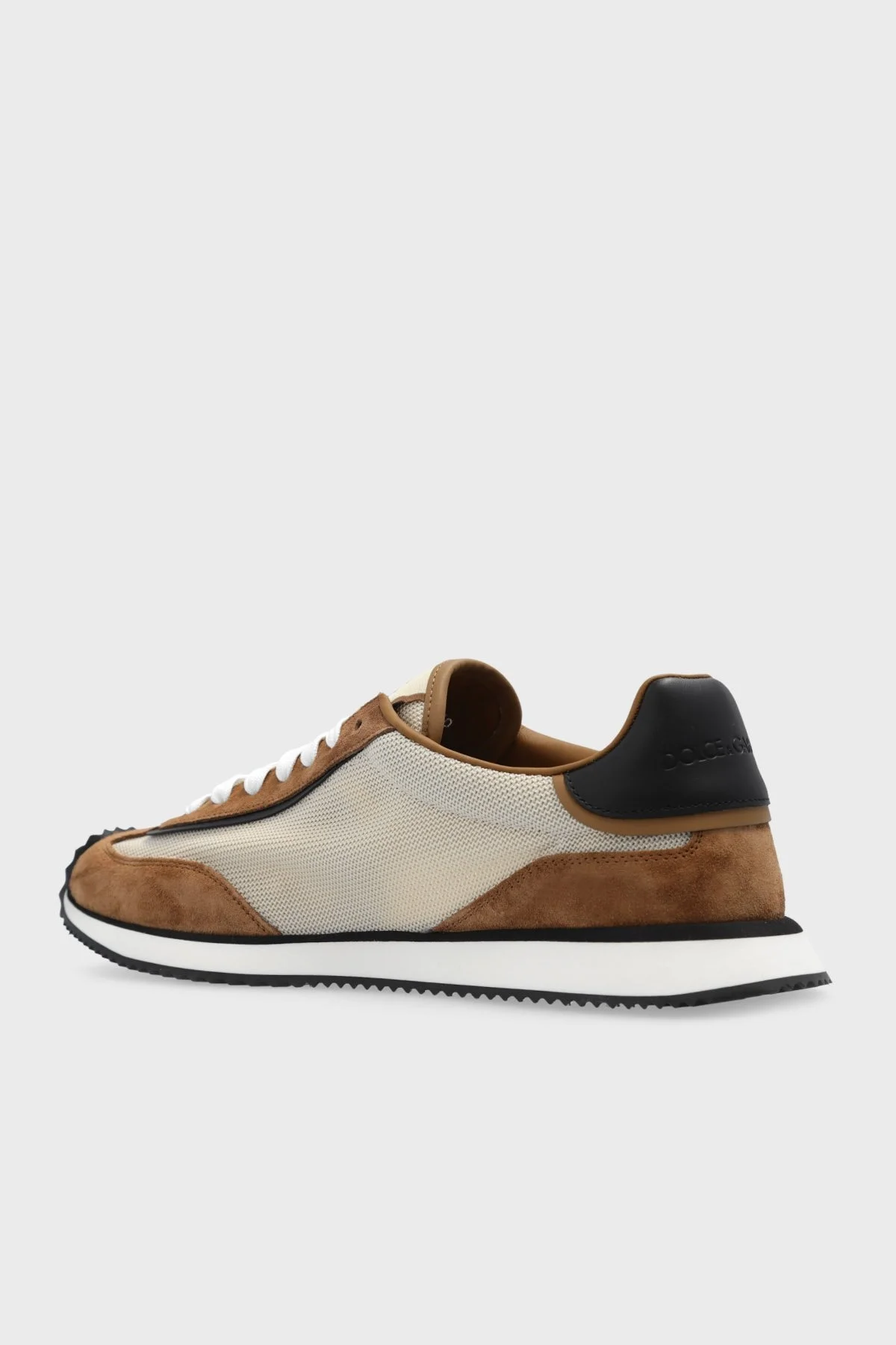 Dolce & Gabbana Logolu Sneaker Erkek Ayakkabı CS2288 A3D24 89651 KAHVE-BEJ - 4