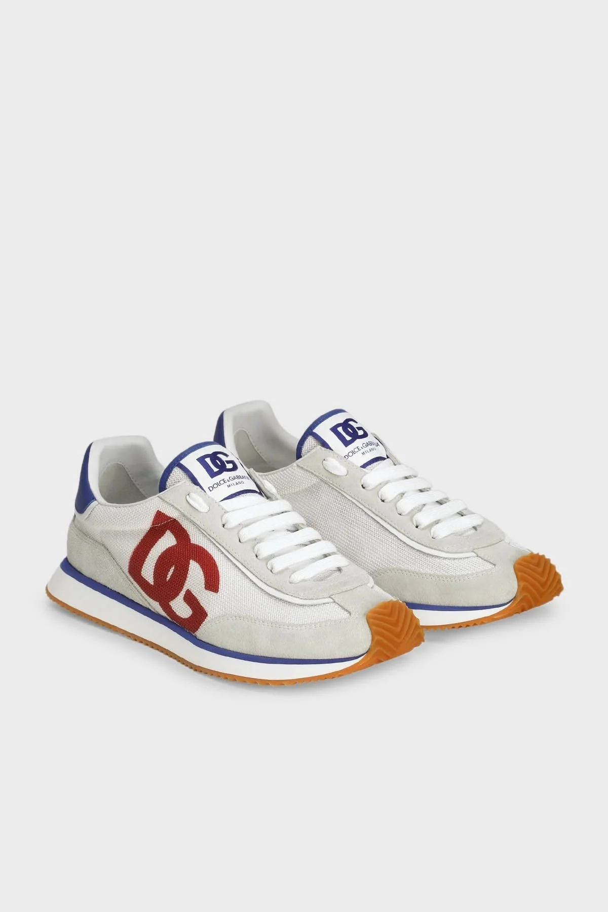 Dolce & Gabbana Logolu Süet Detaylı Sneaker Erkek Ayakkabı CS2288 A5355 89926 GRİ - 6