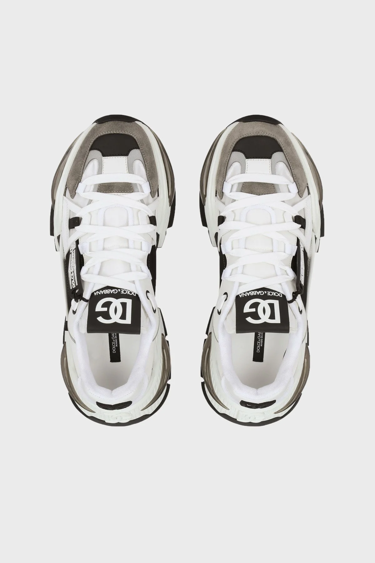 Dolce & Gabbana Sneaker Erkek Ayakkabı CS1984 AY337 89697 SİYAH-BEYAZ-GRİ - 4