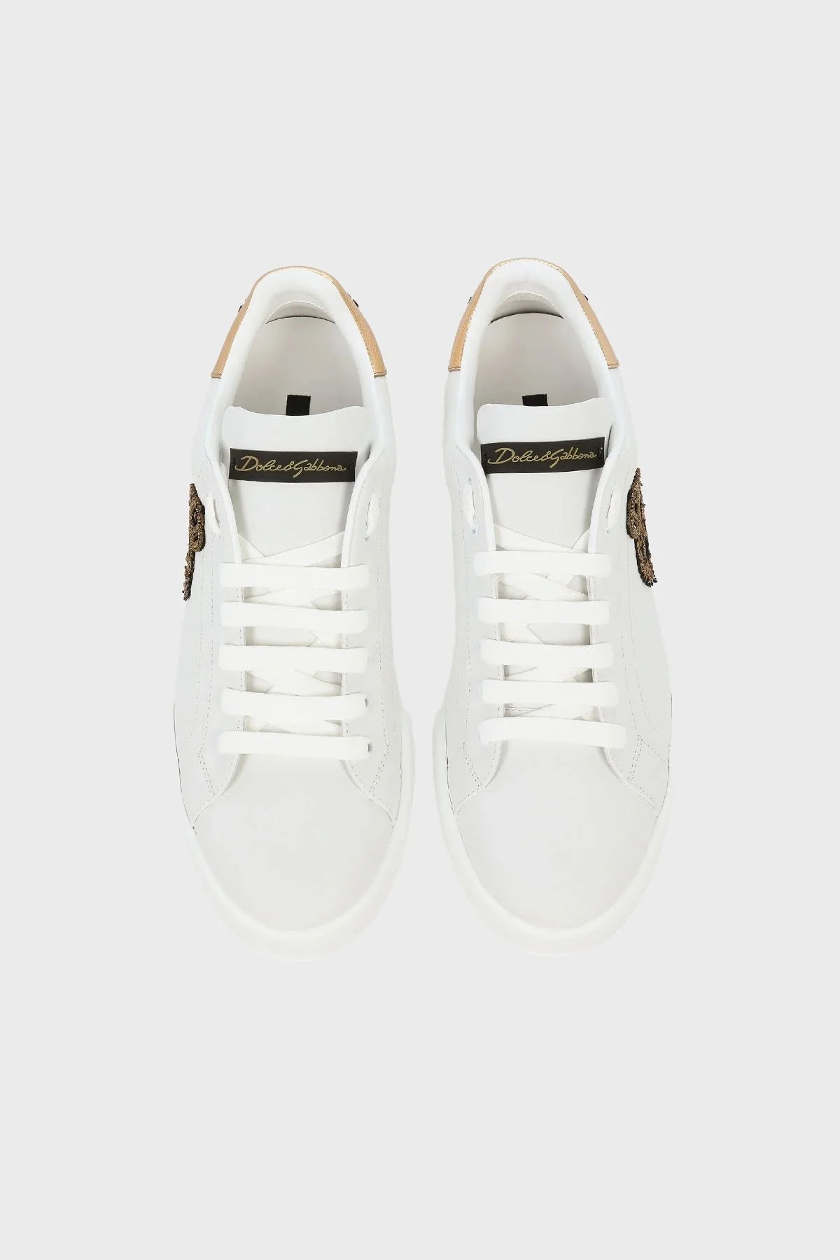 Dolce & Gabbana Taç Logolu Deri Sneaker Erkek Ayakkabı Dolce & Gabbana Taç Logolu Deri Sneaker Erkek Ayakkabı